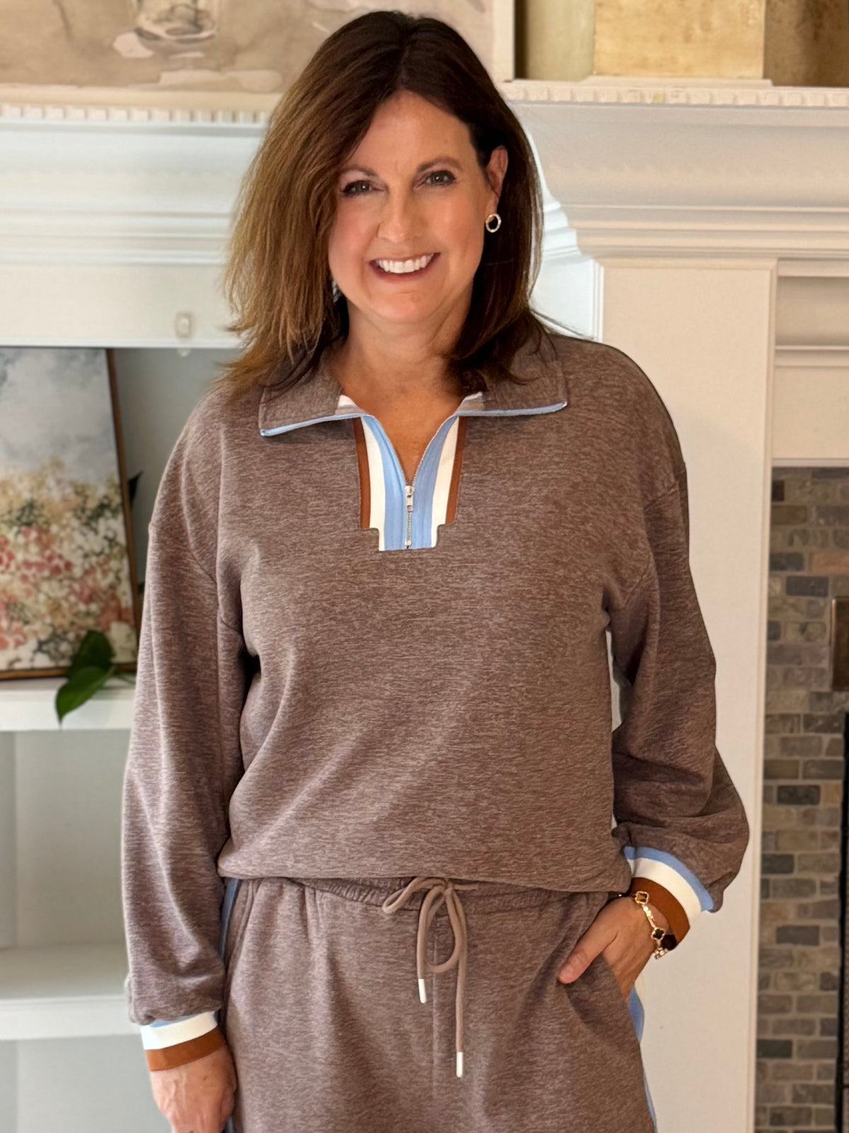 Weekend Chic Lounge Set - Brown