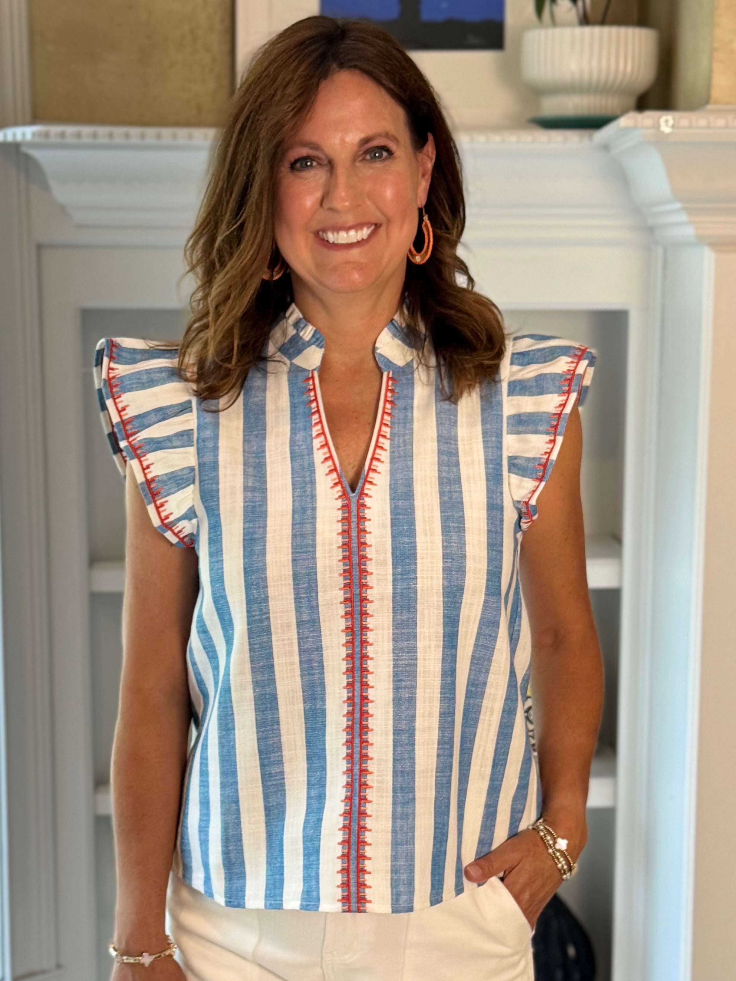 THML Harbor Embroidered Top