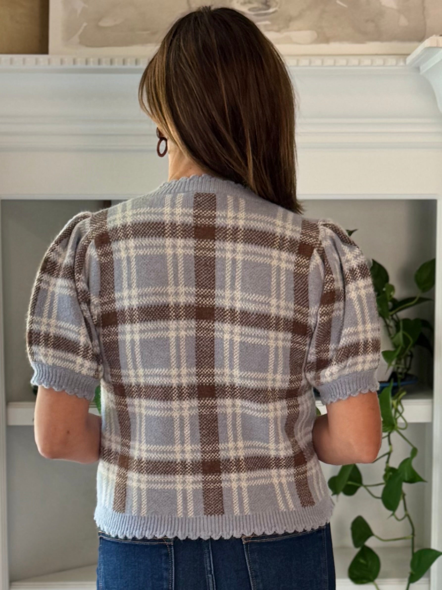 Fall for Plaid Knit Top