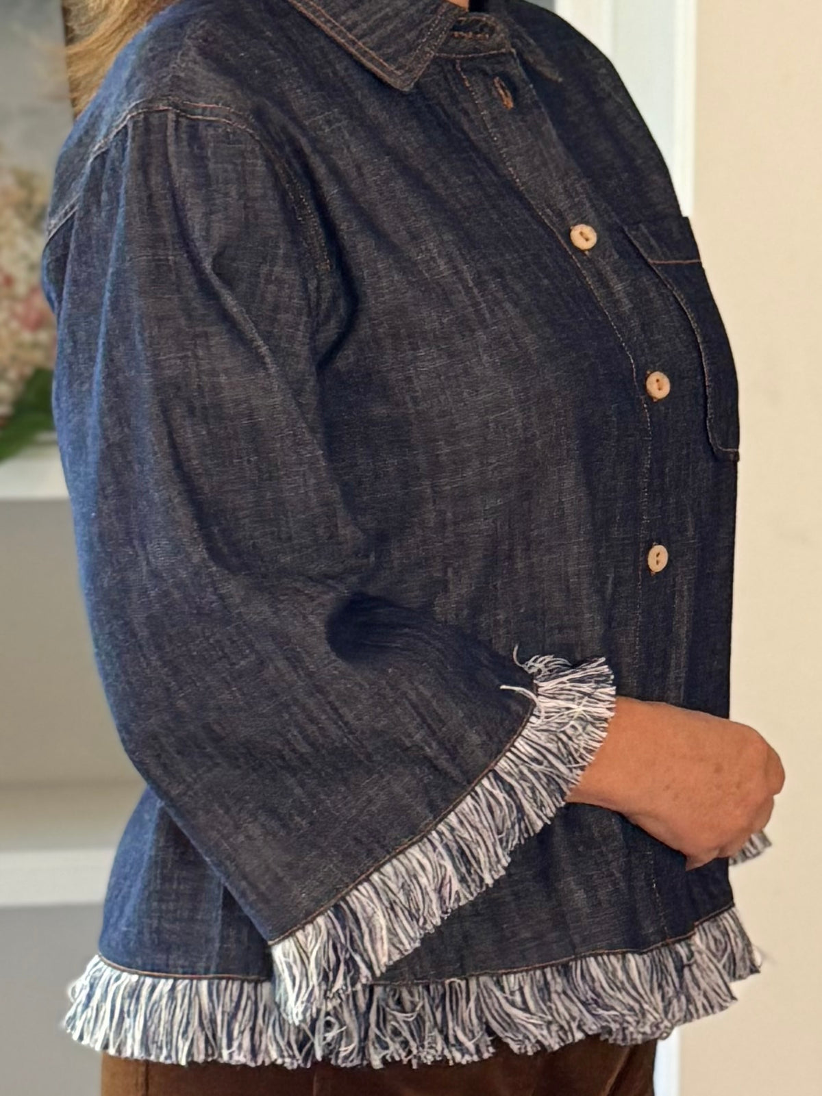Fringe & Fabulous Denim Top