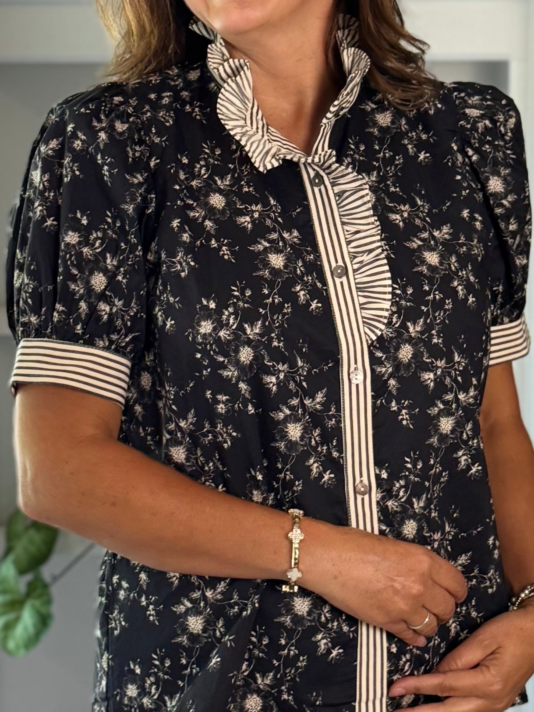 Floral & Stripes Moment Top