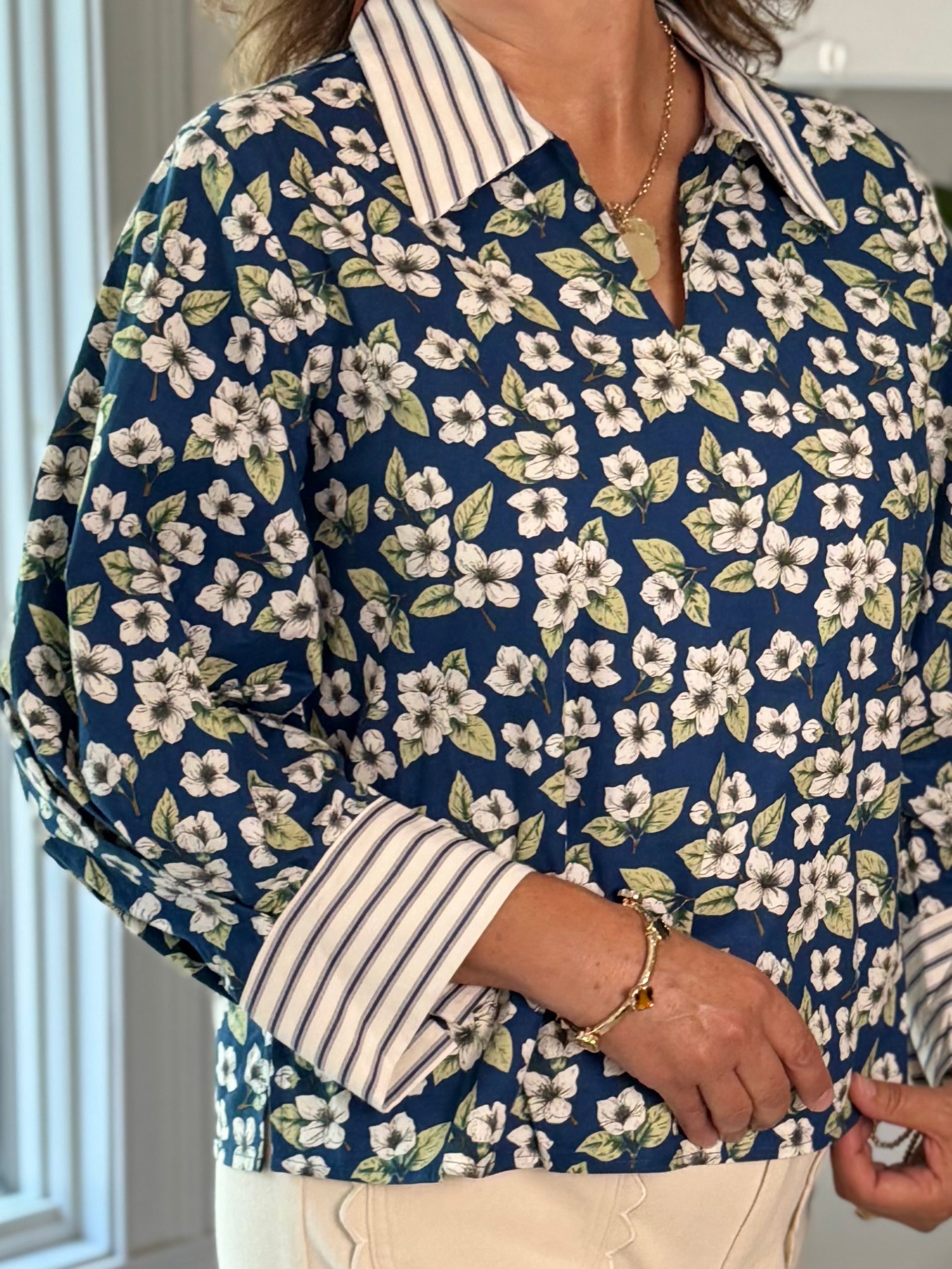 Blue Skies Floral Top
