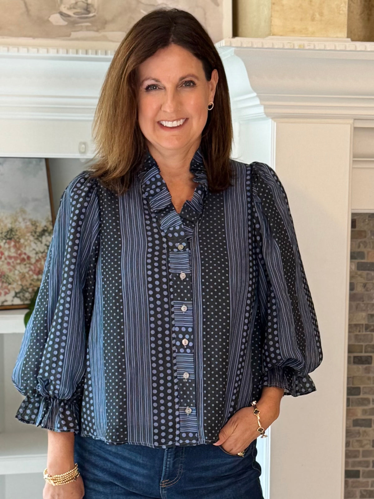 Different By Design Print Blouse