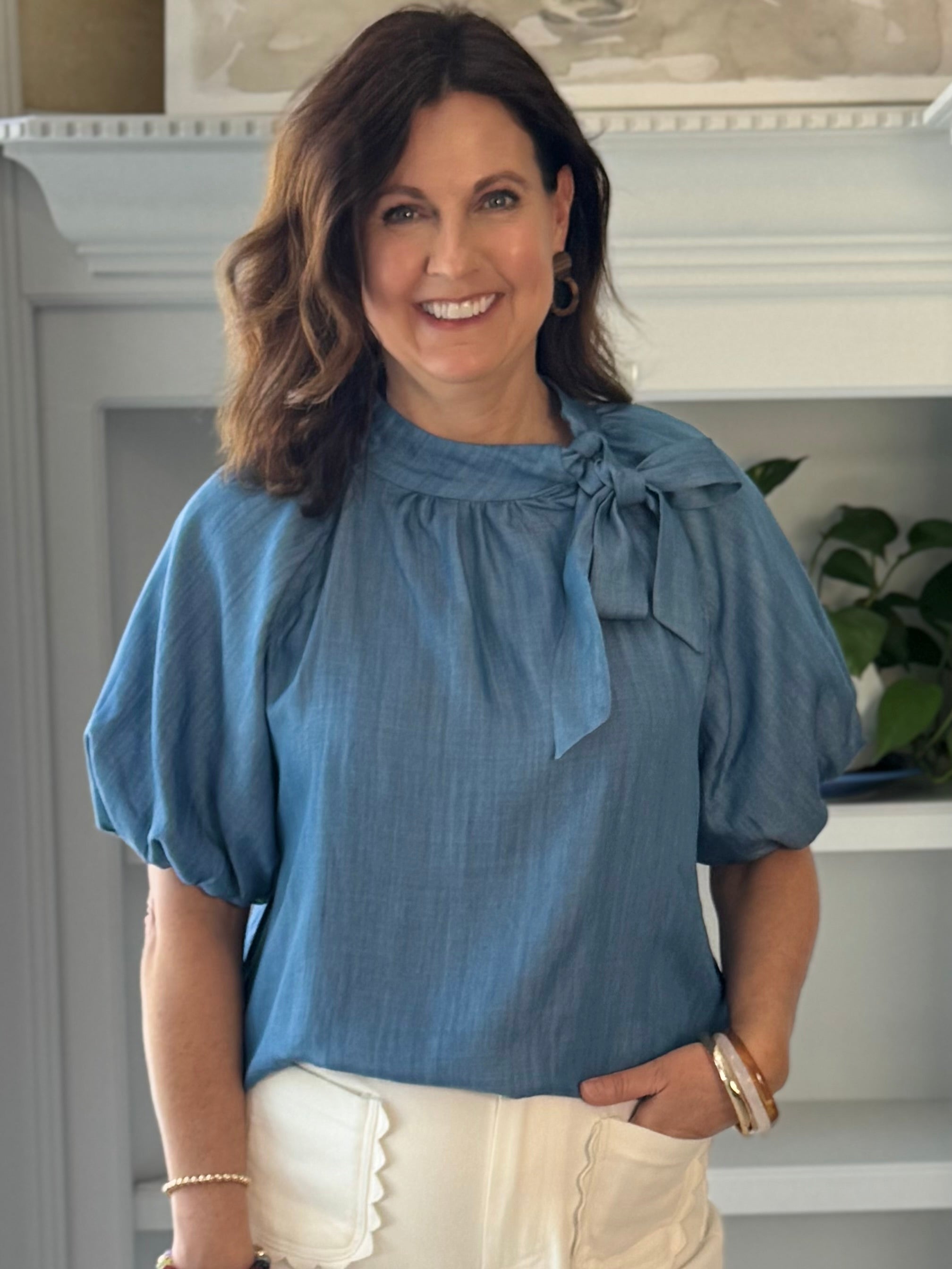 THML Icon Tie-Detail Blouse