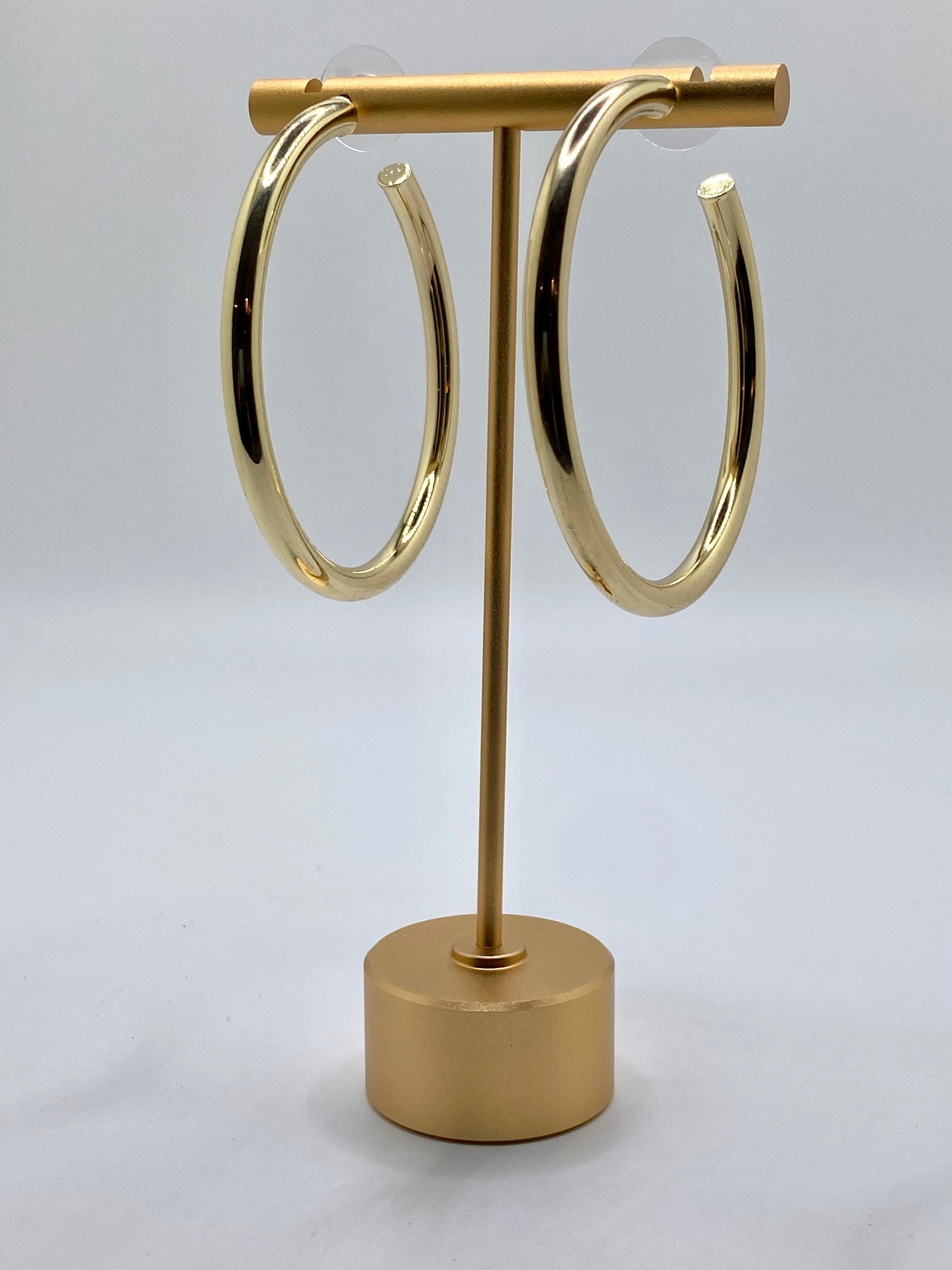 Satin Hoop Earring - Gold