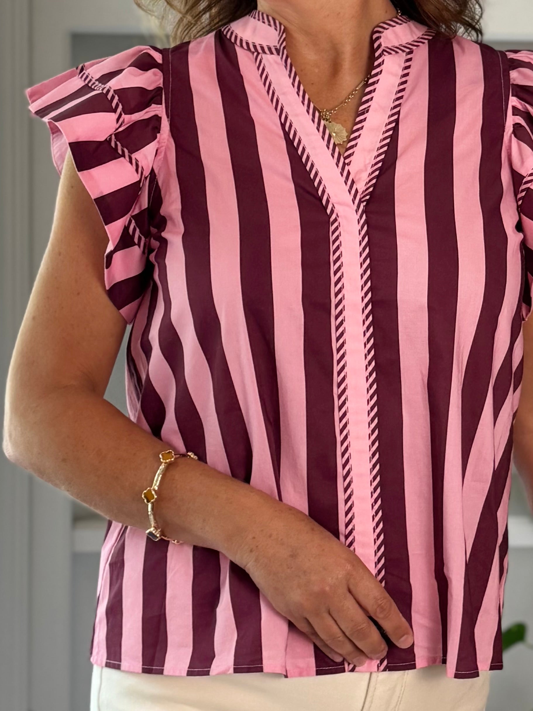 Berry Lane Striped Top