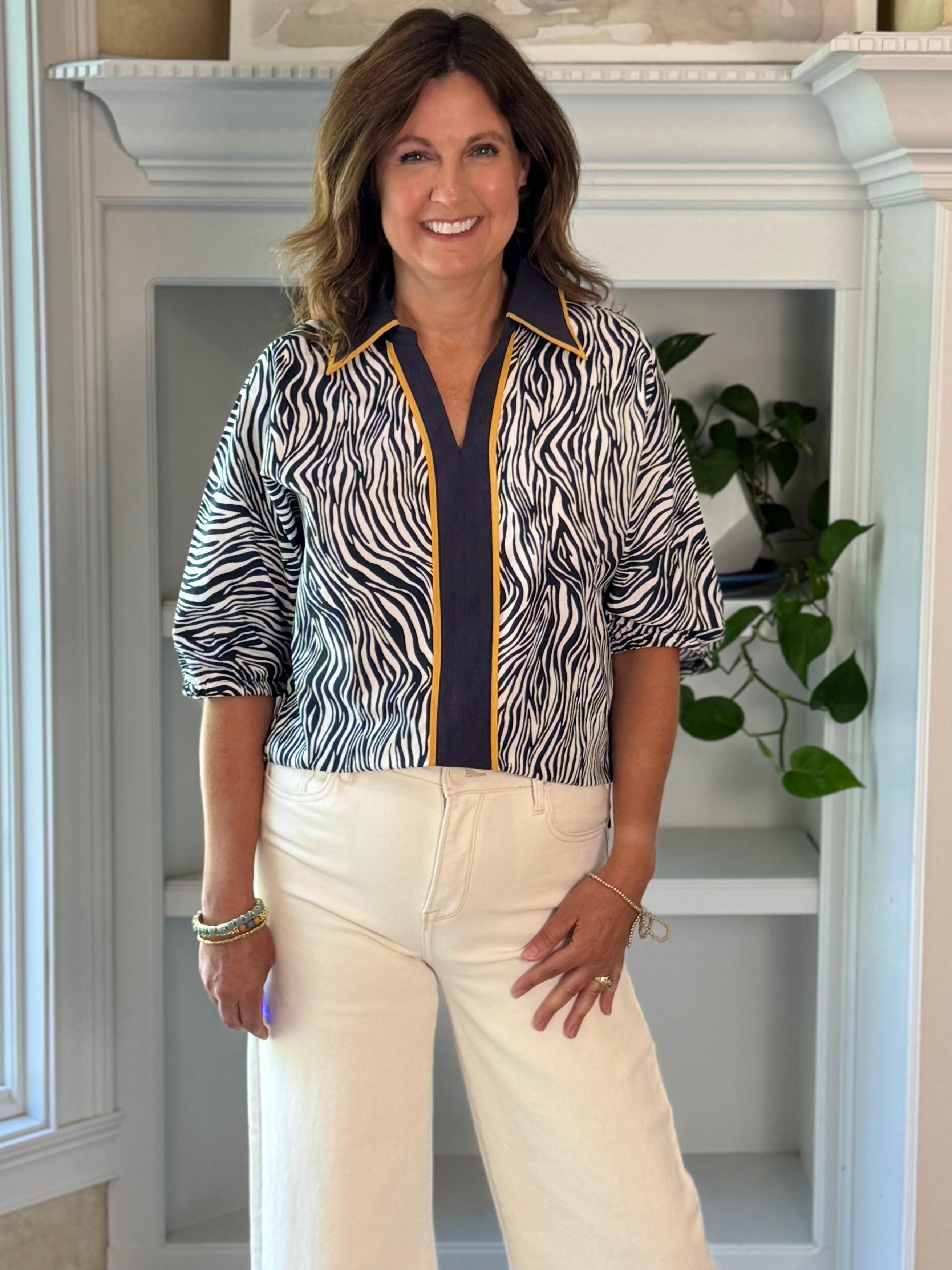 Midnight Safari Contrast Top