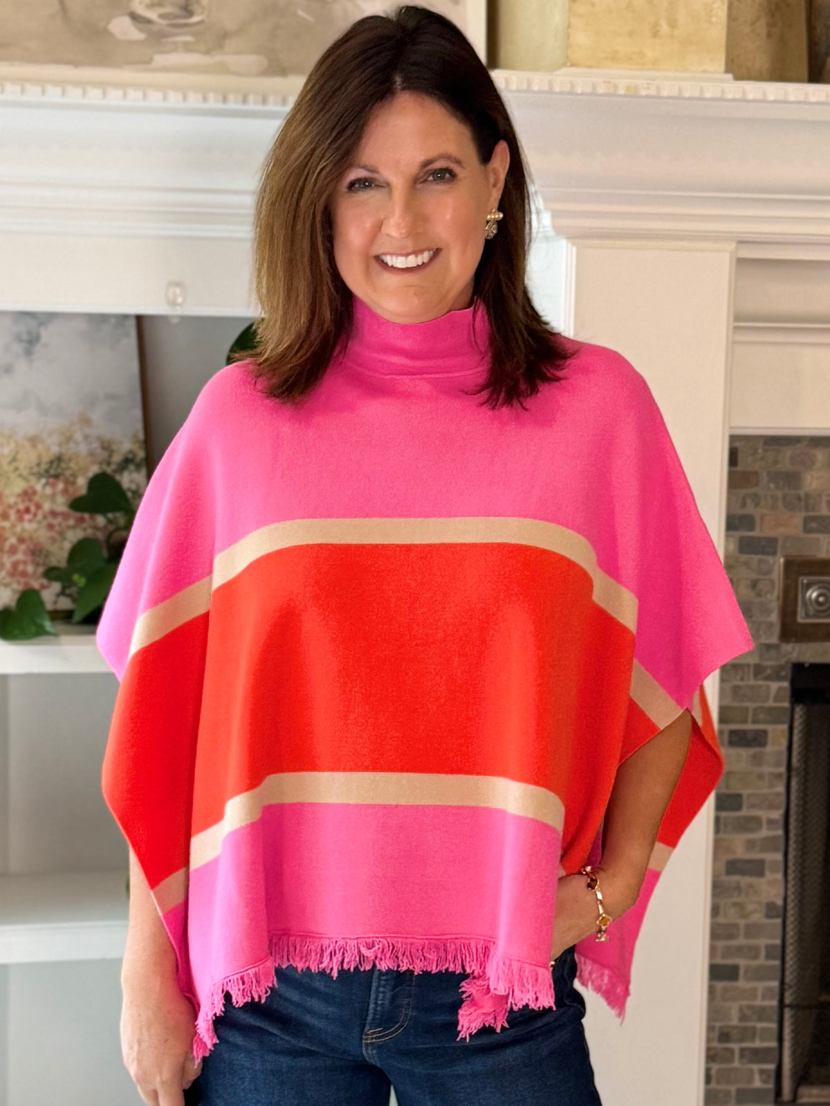 THML Happy Together Poncho - Pink