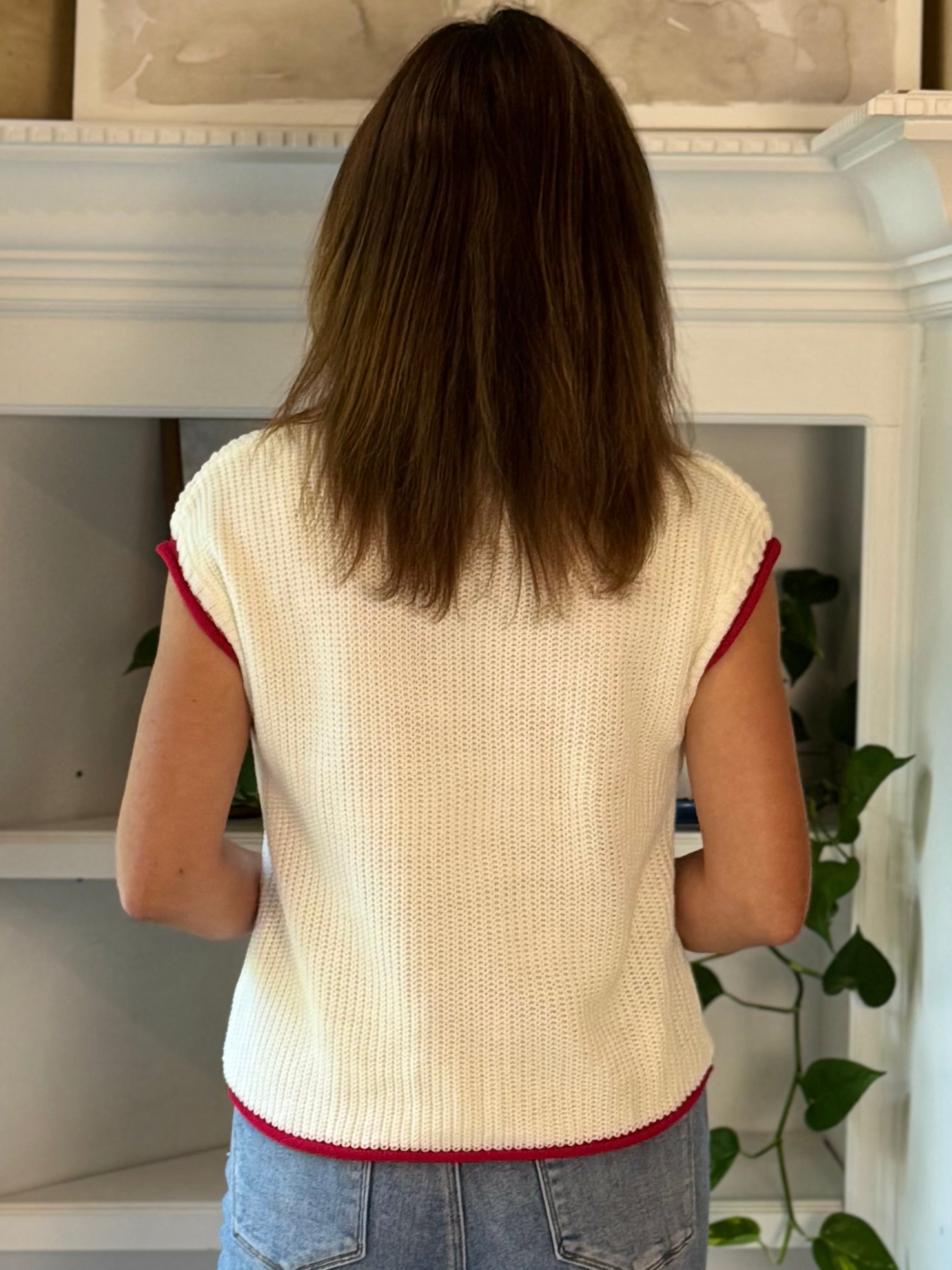 Stars & Stripes Knit Top - Off-White