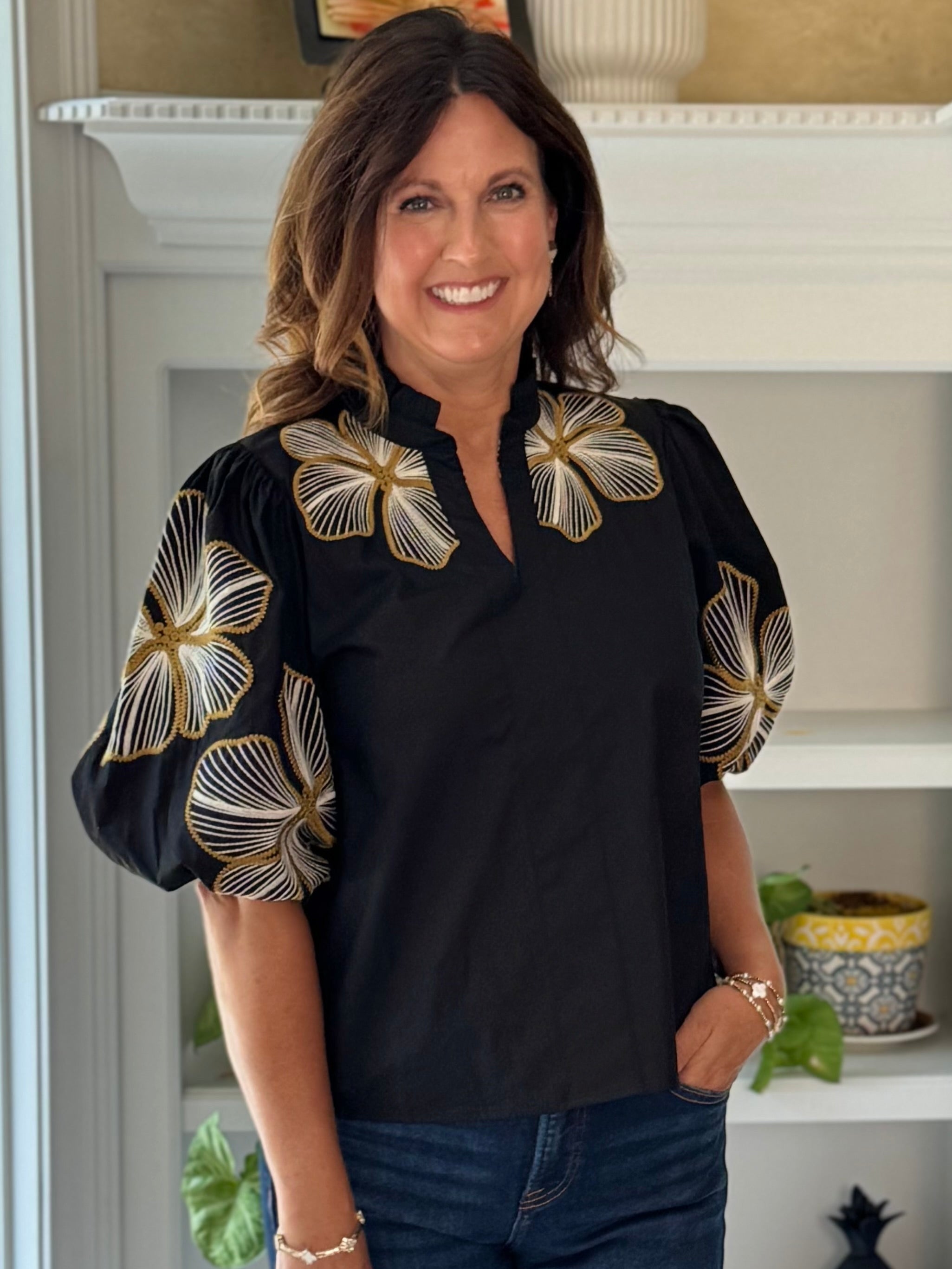 THML Noir Statement Top