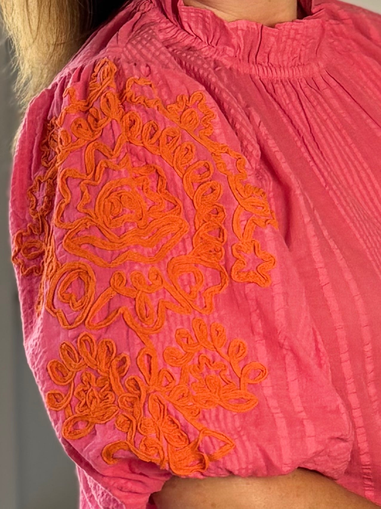 THML Color Crush Embroidered Top