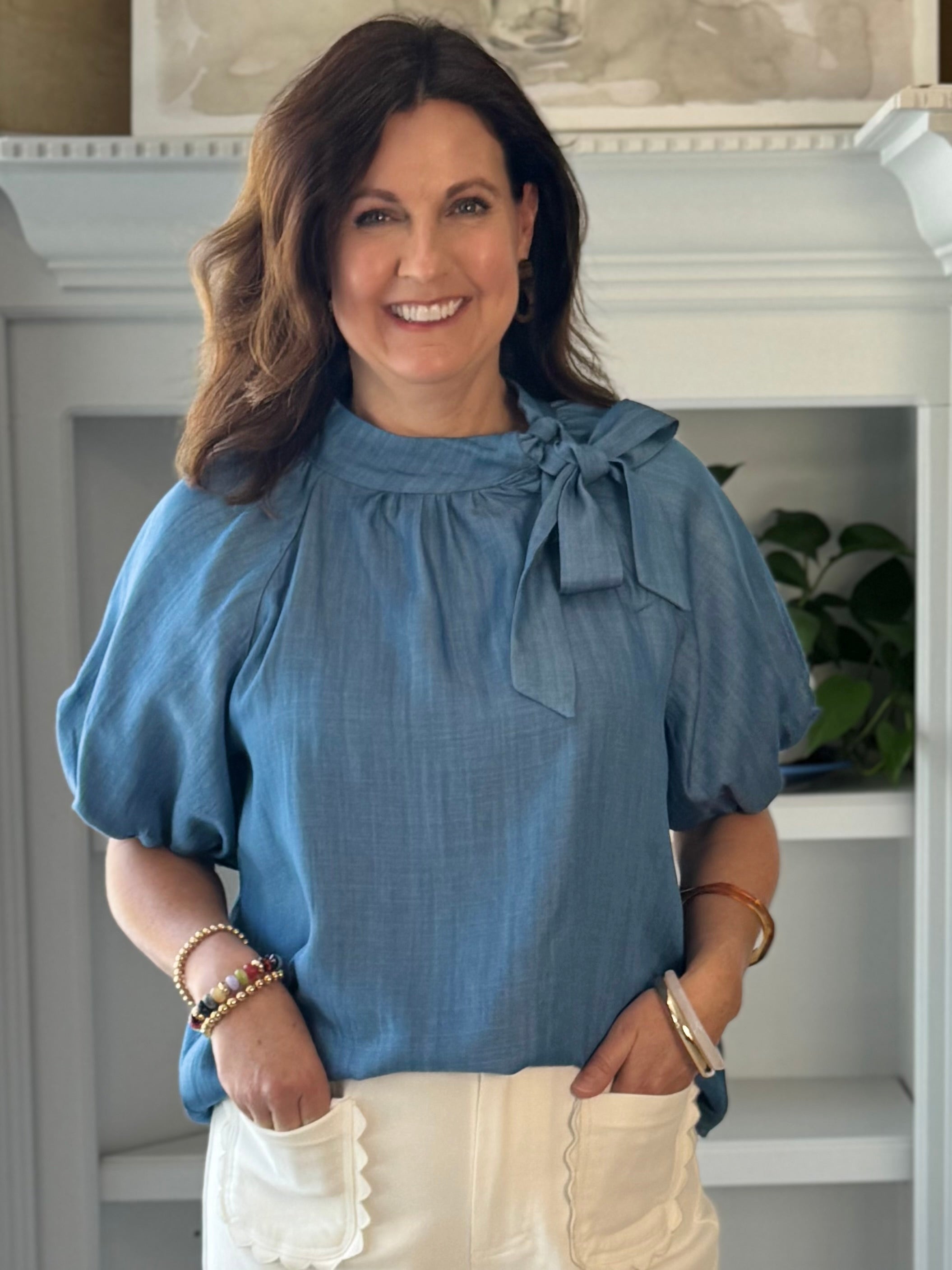 THML Icon Tie-Detail Blouse