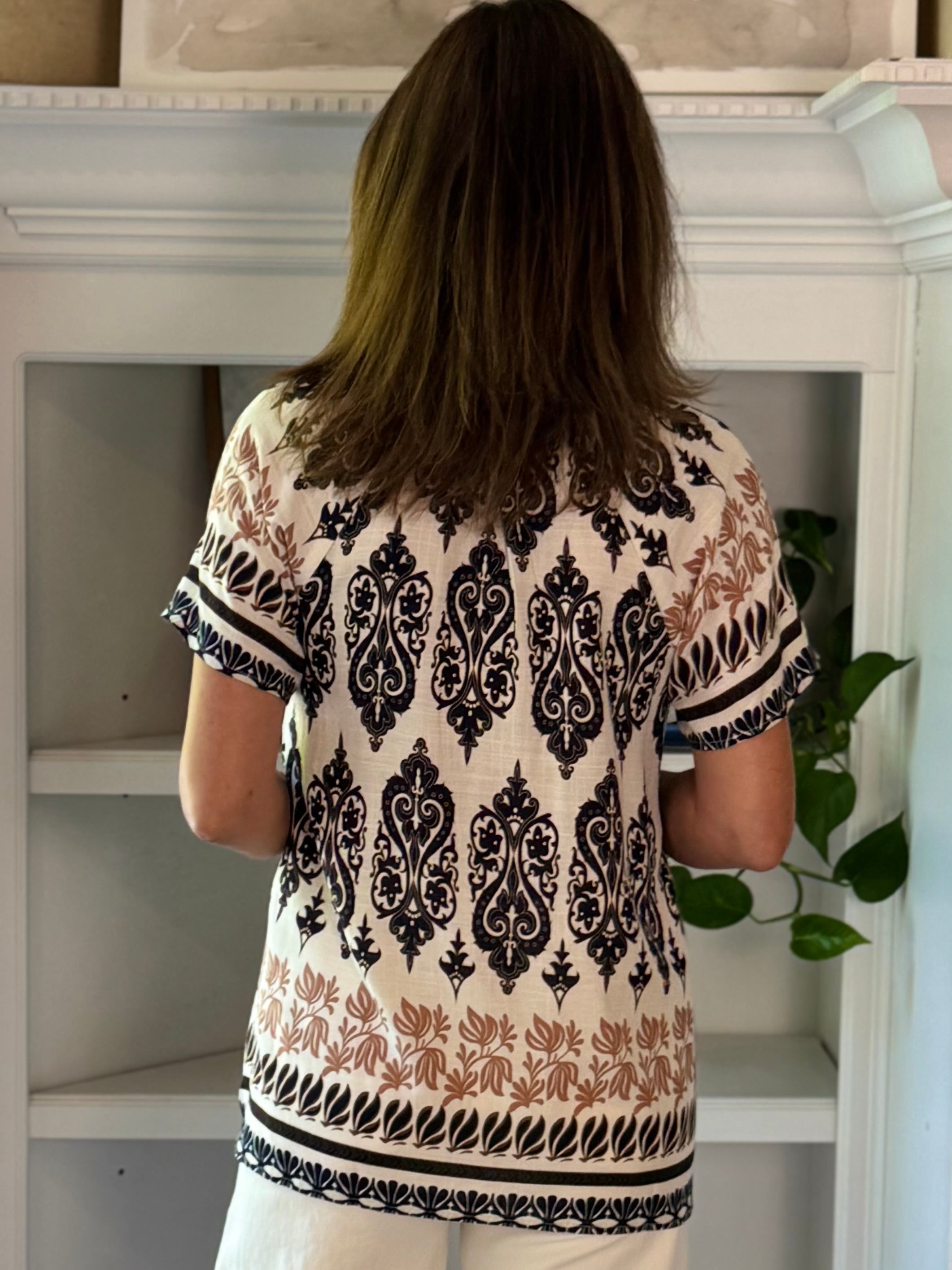 Tapestry Print Top