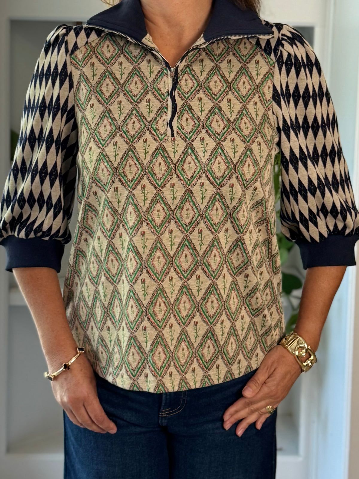 In the Mix Quarter-Zip Top