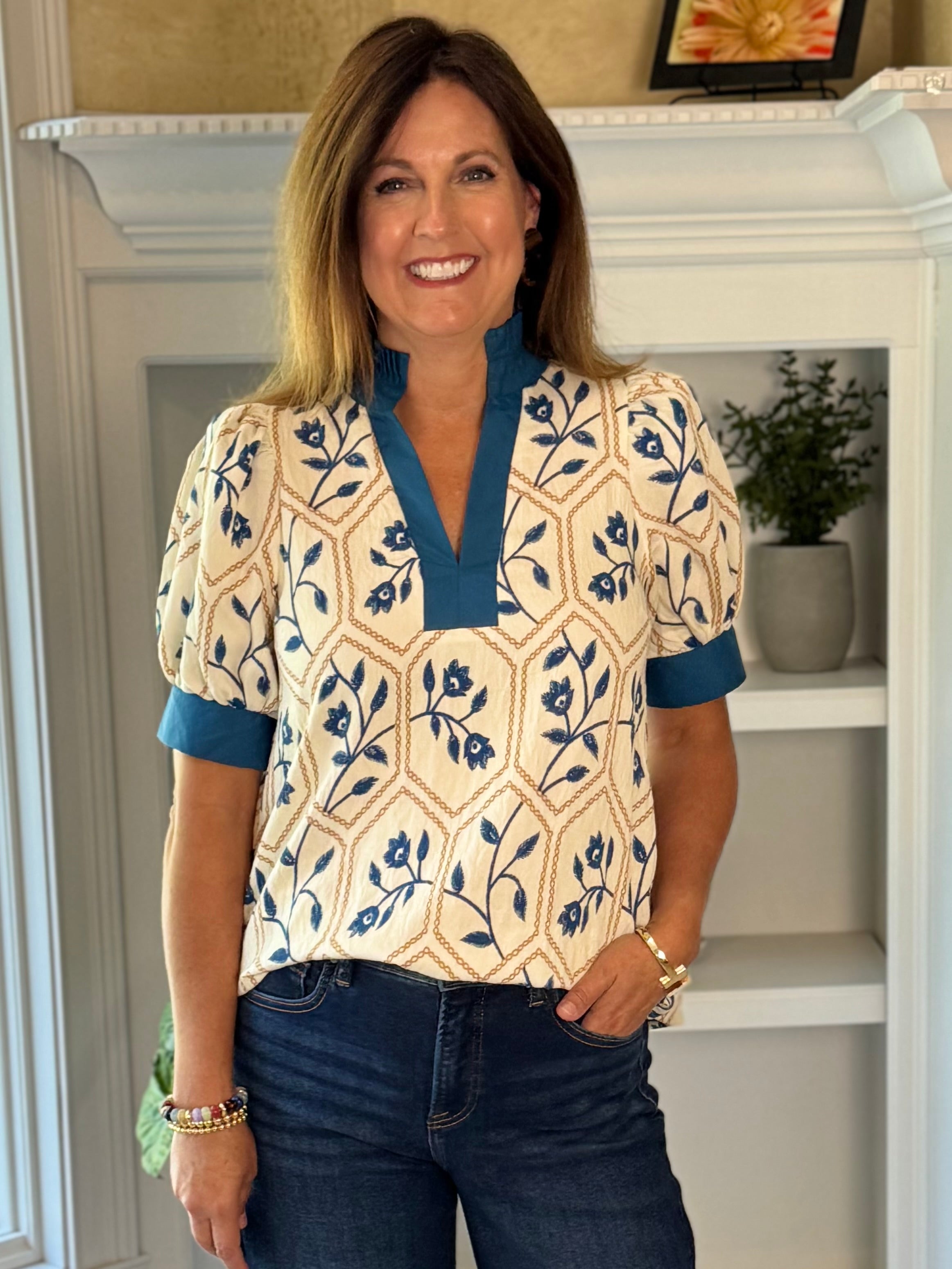 Teal Haven Blouse