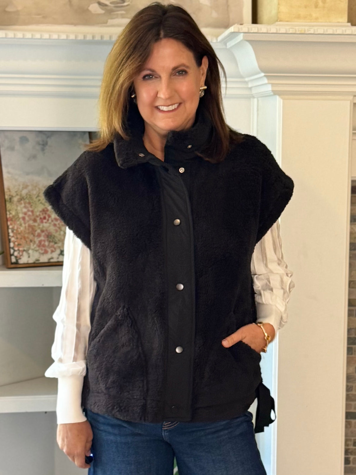 Cozy Side Up Fleece Vest