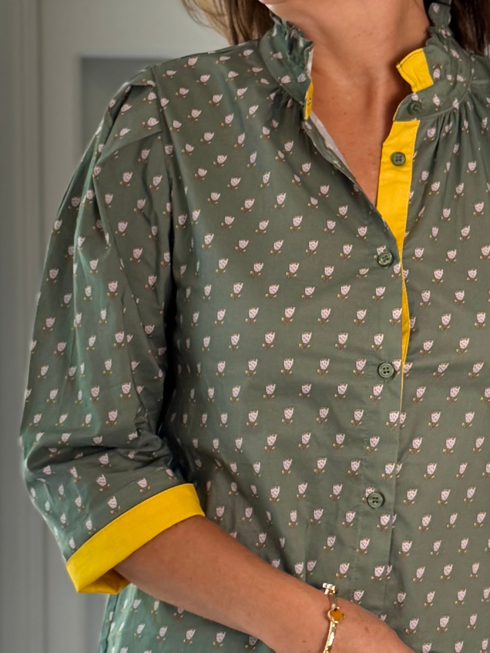 Sunshine & Sage Floral Top