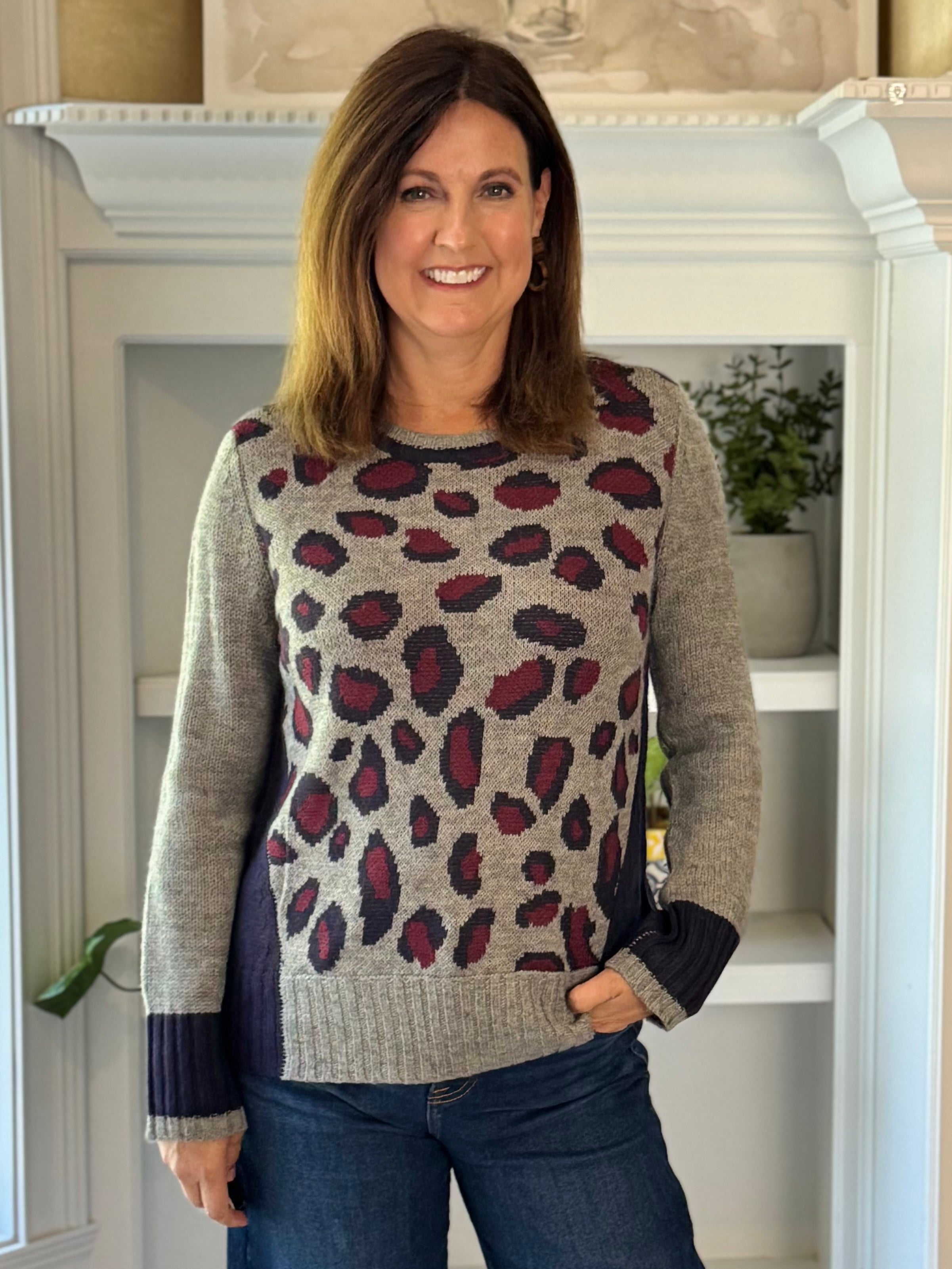 Midnight Leopard Sweater