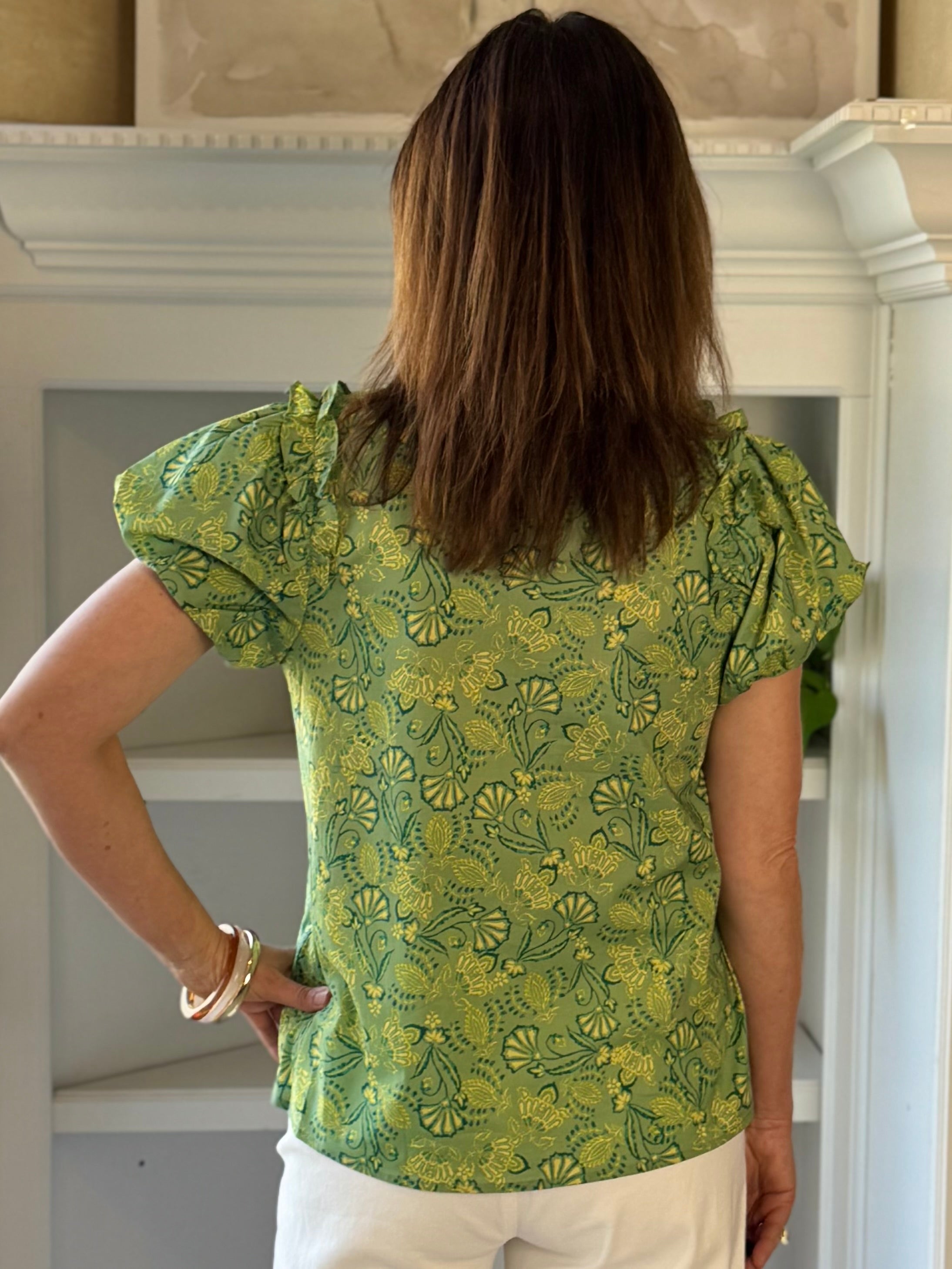 Contrast Charm Top - Matcha