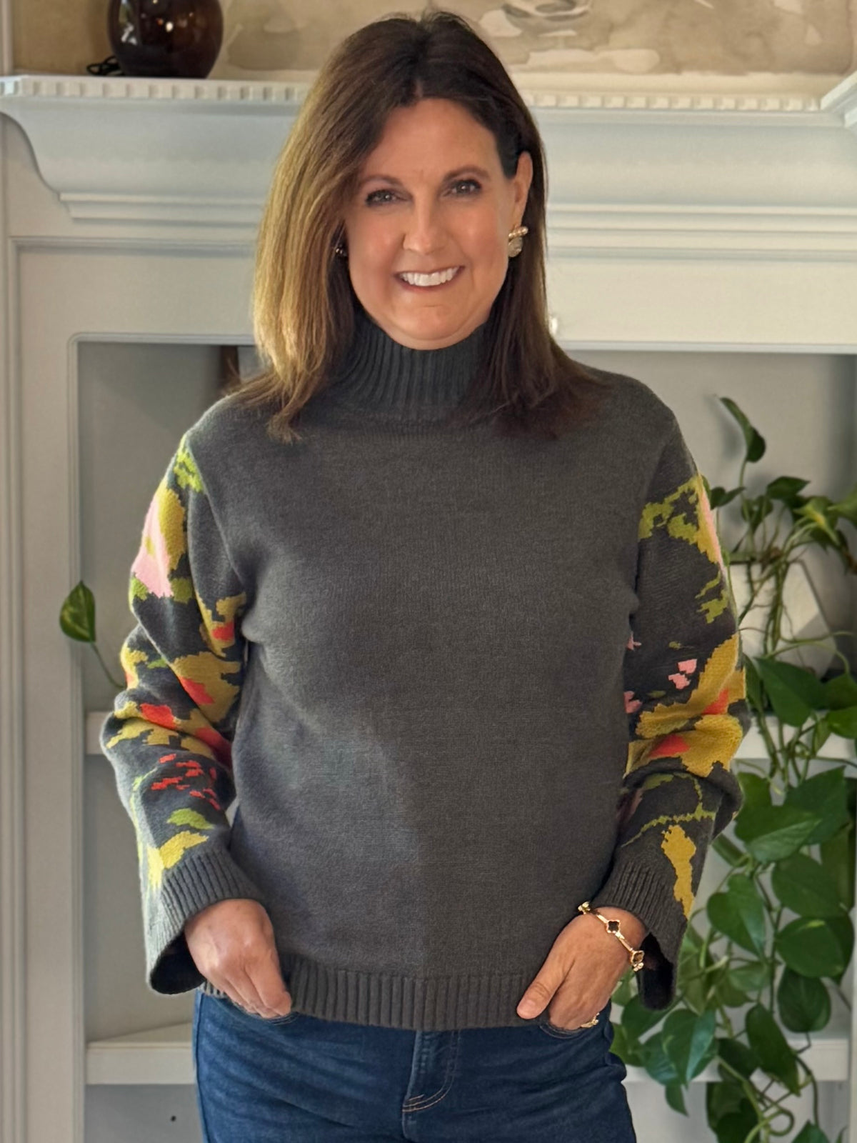 Pop of Floral Sweater