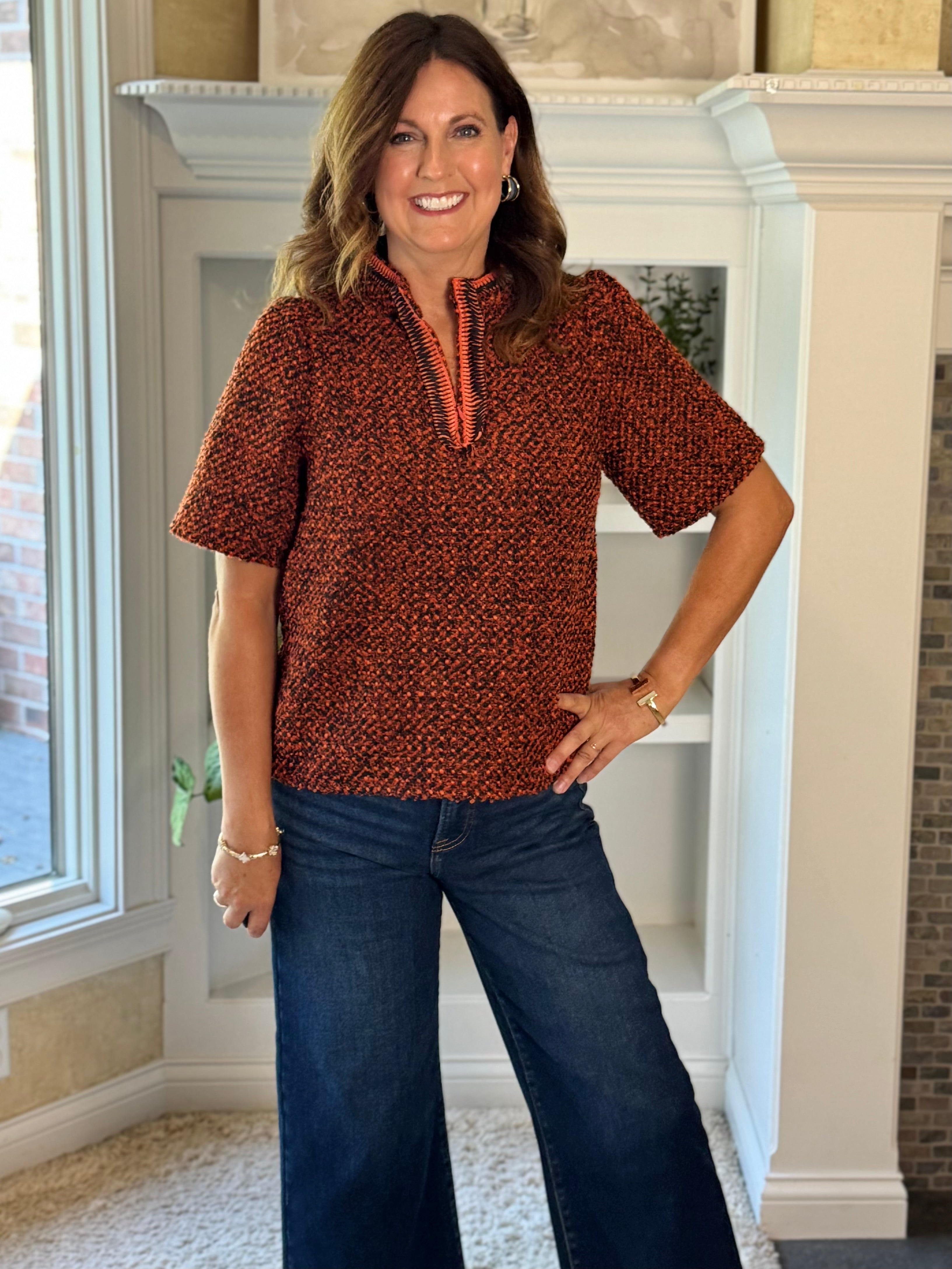 Tweed Perspective Top