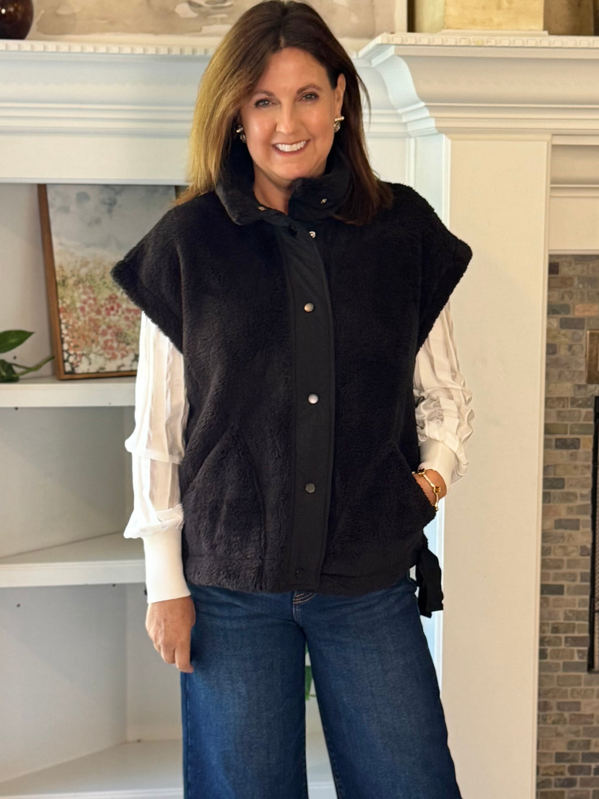 Cozy Side Up Fleece Vest