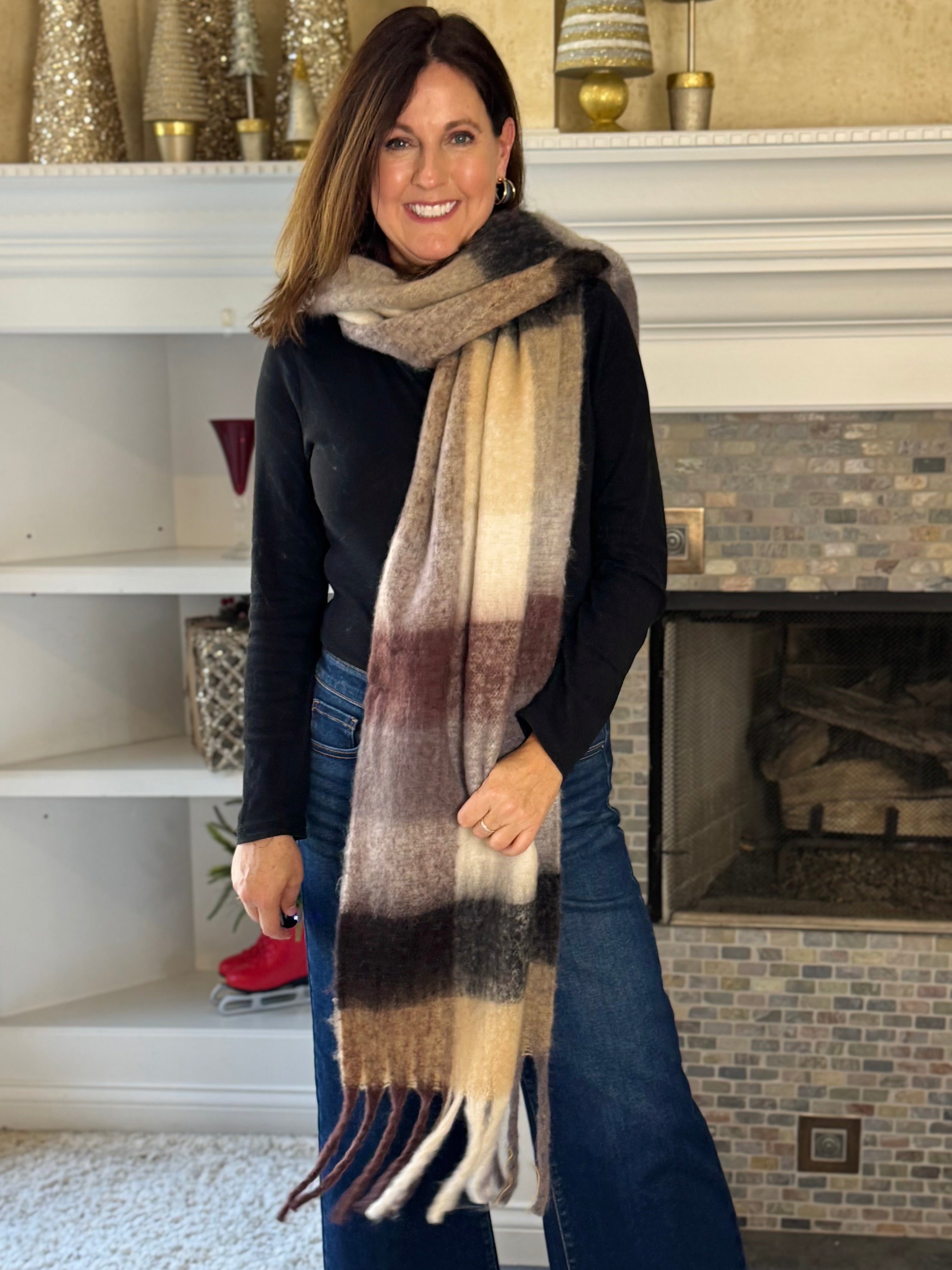 Cozy Blanket Scarf - Plum