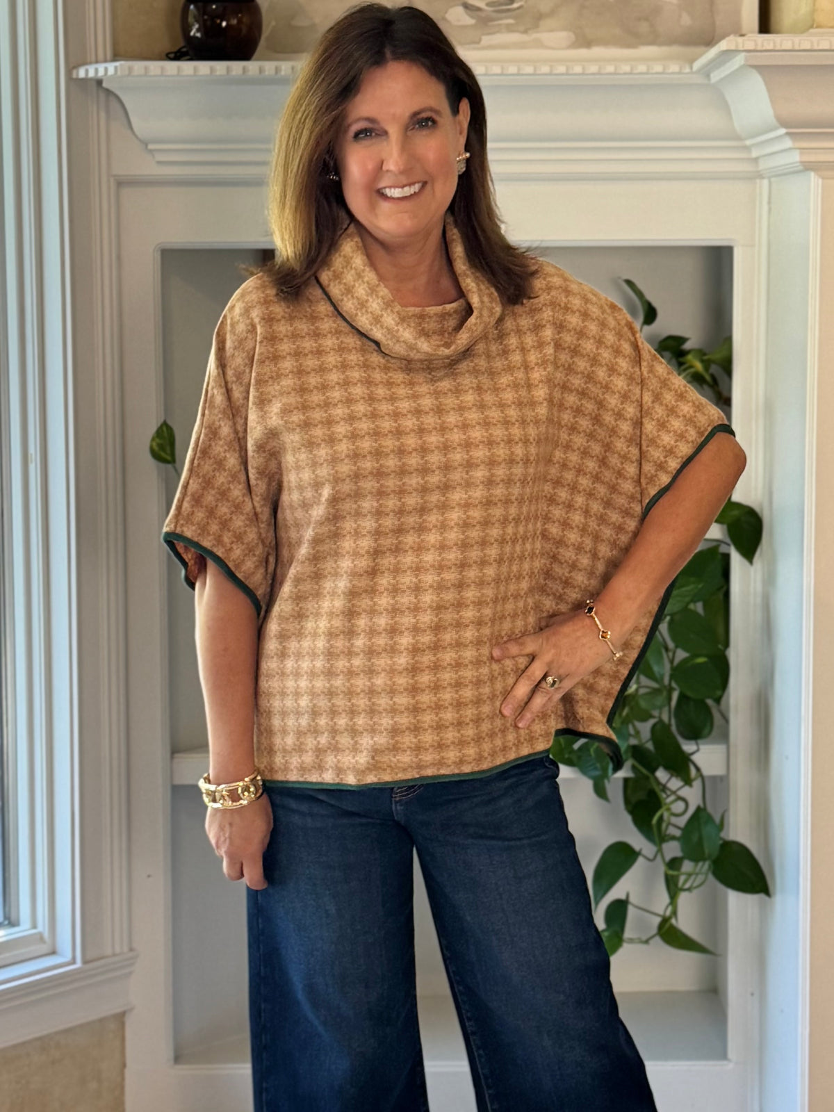 Simply Irresistible Houndstooth Poncho