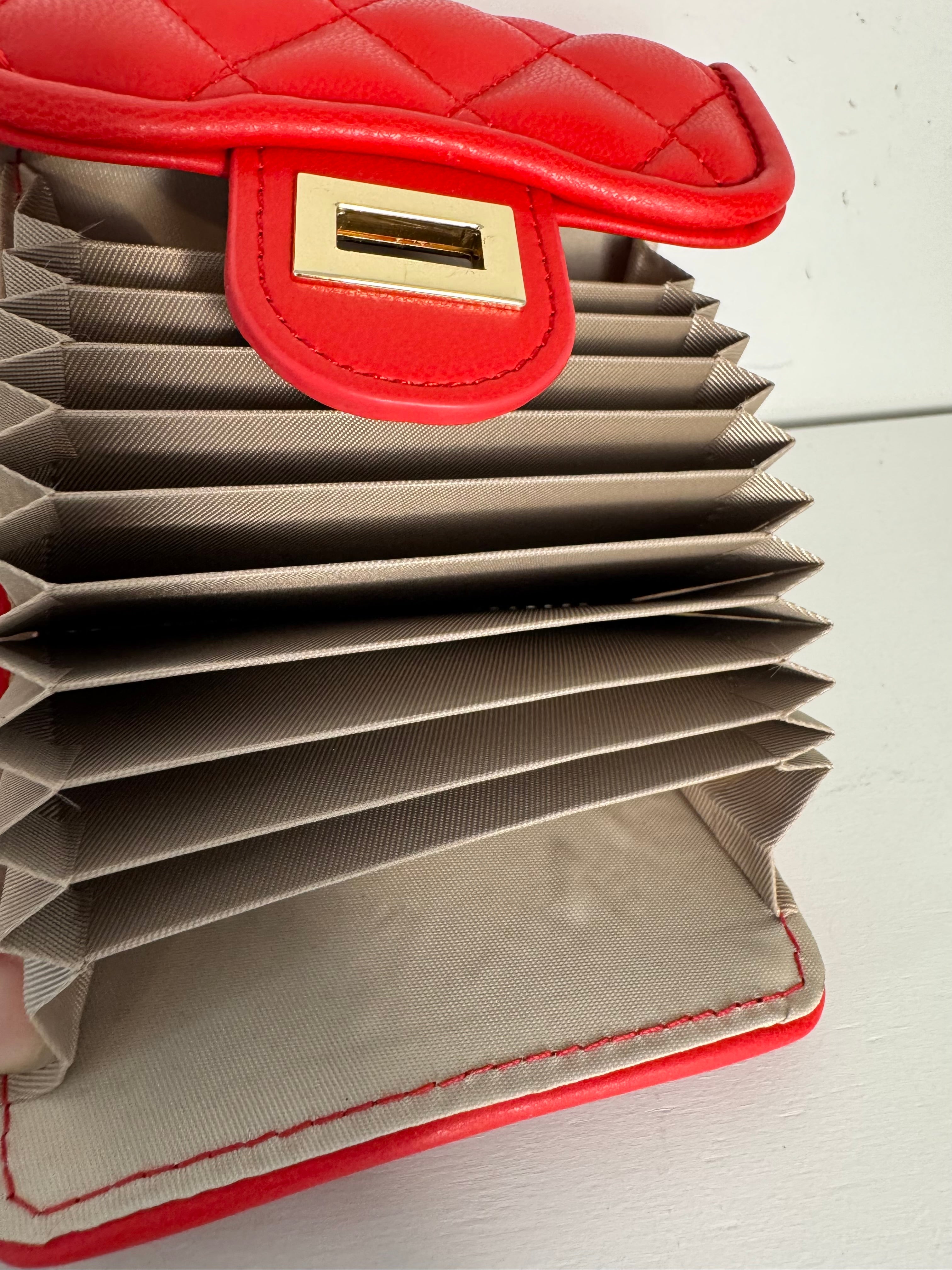 Quilted Card Holder - Red