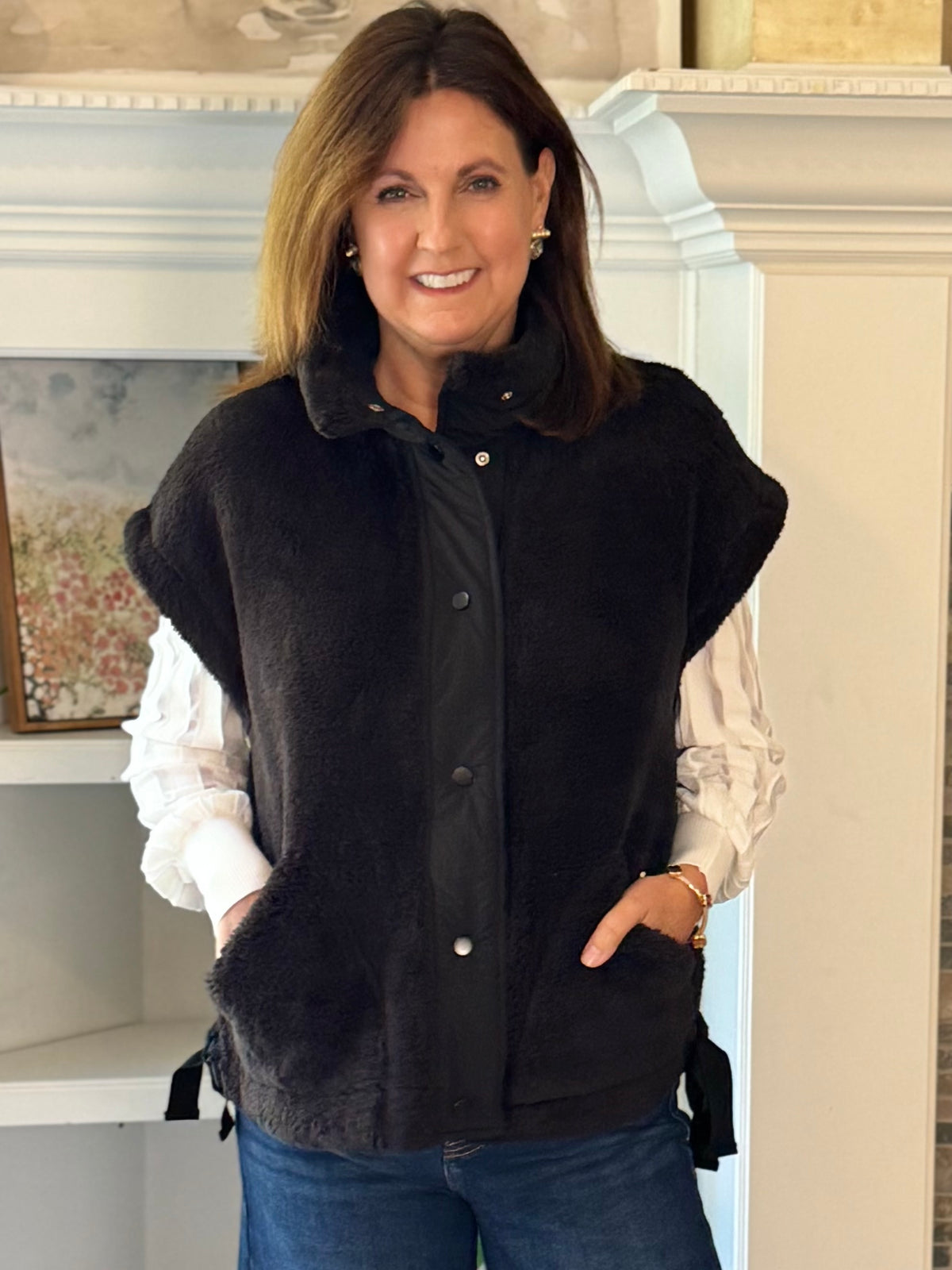 Cozy Side Up Fleece Vest