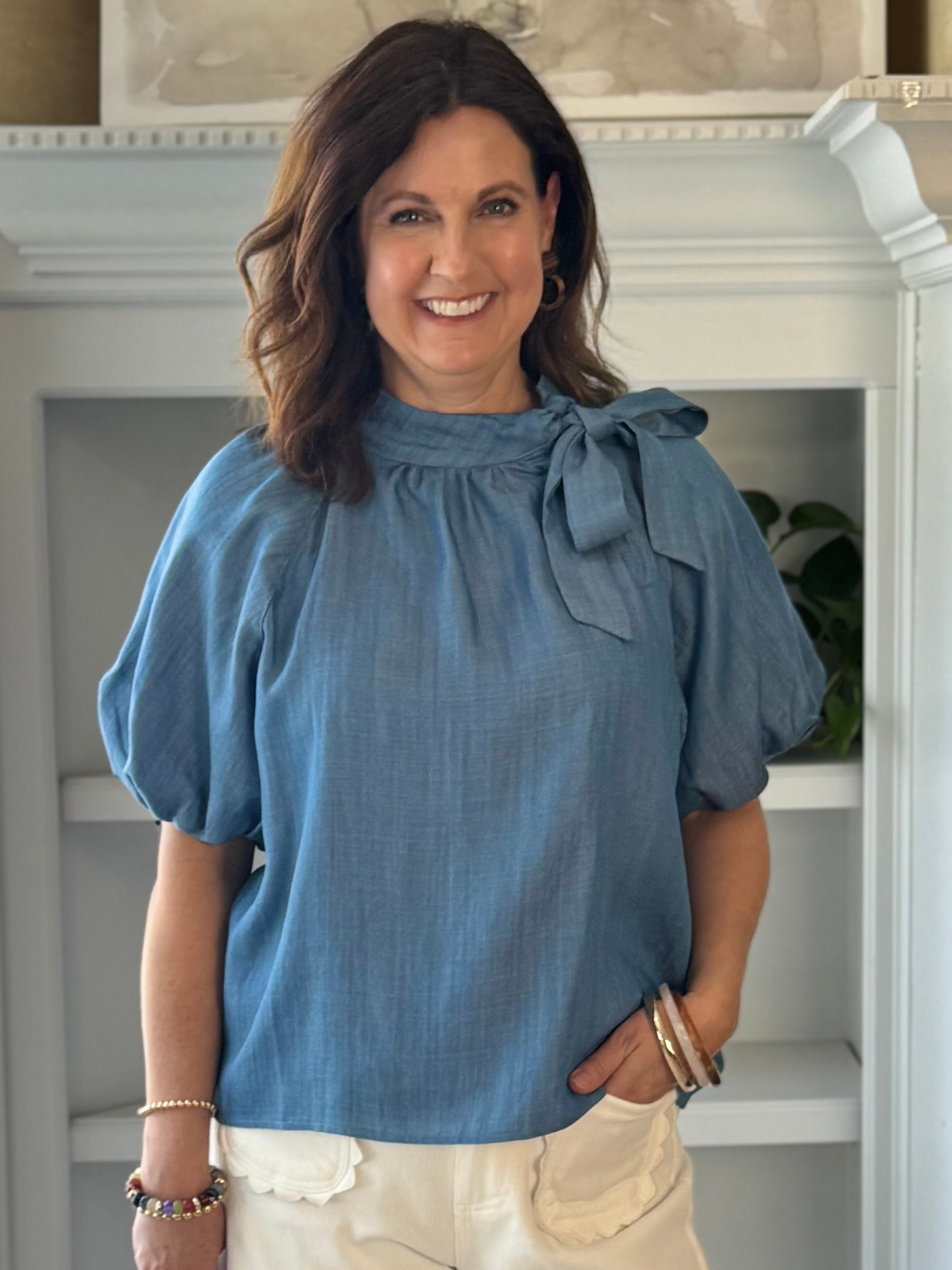 THML Icon Tie-Detail Blouse