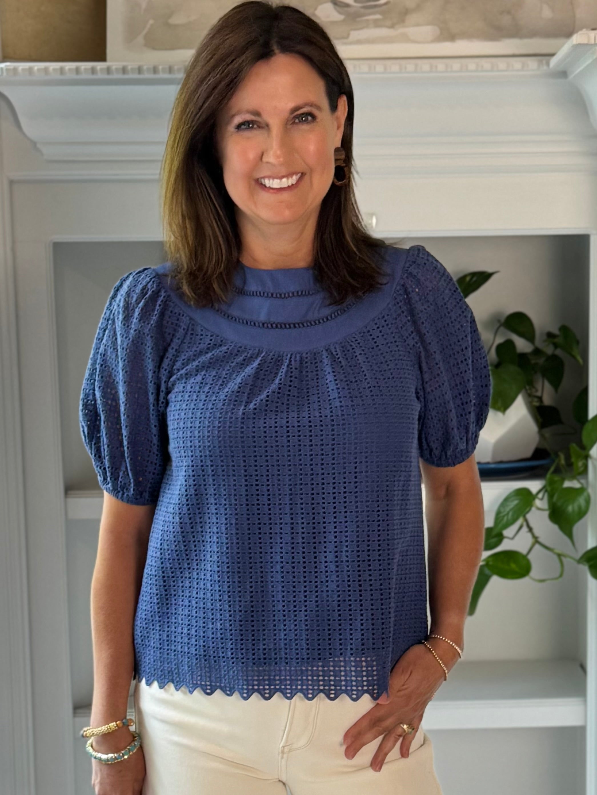 Current Air Eyelet Top