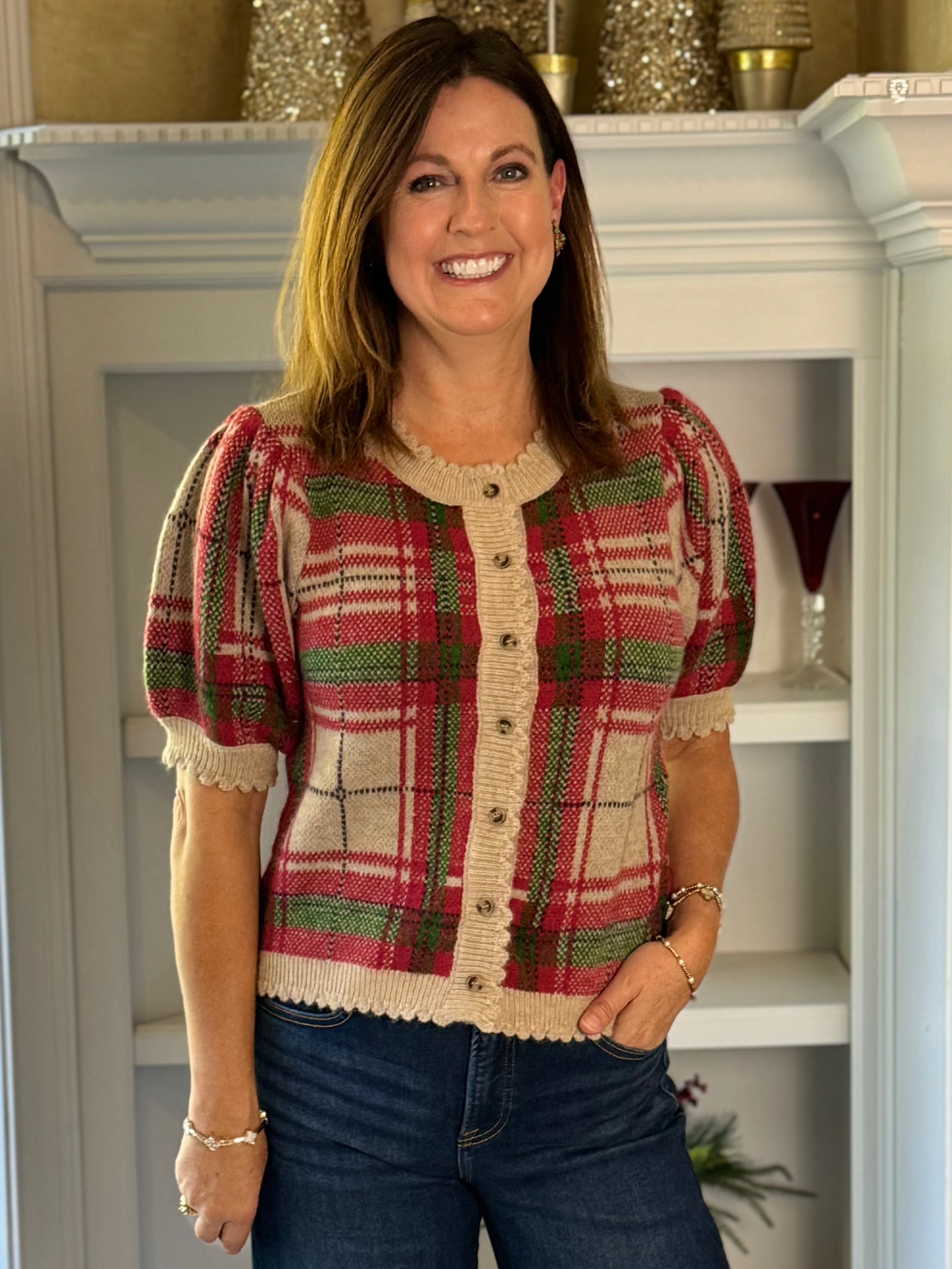 Plaid Cheer Sweater