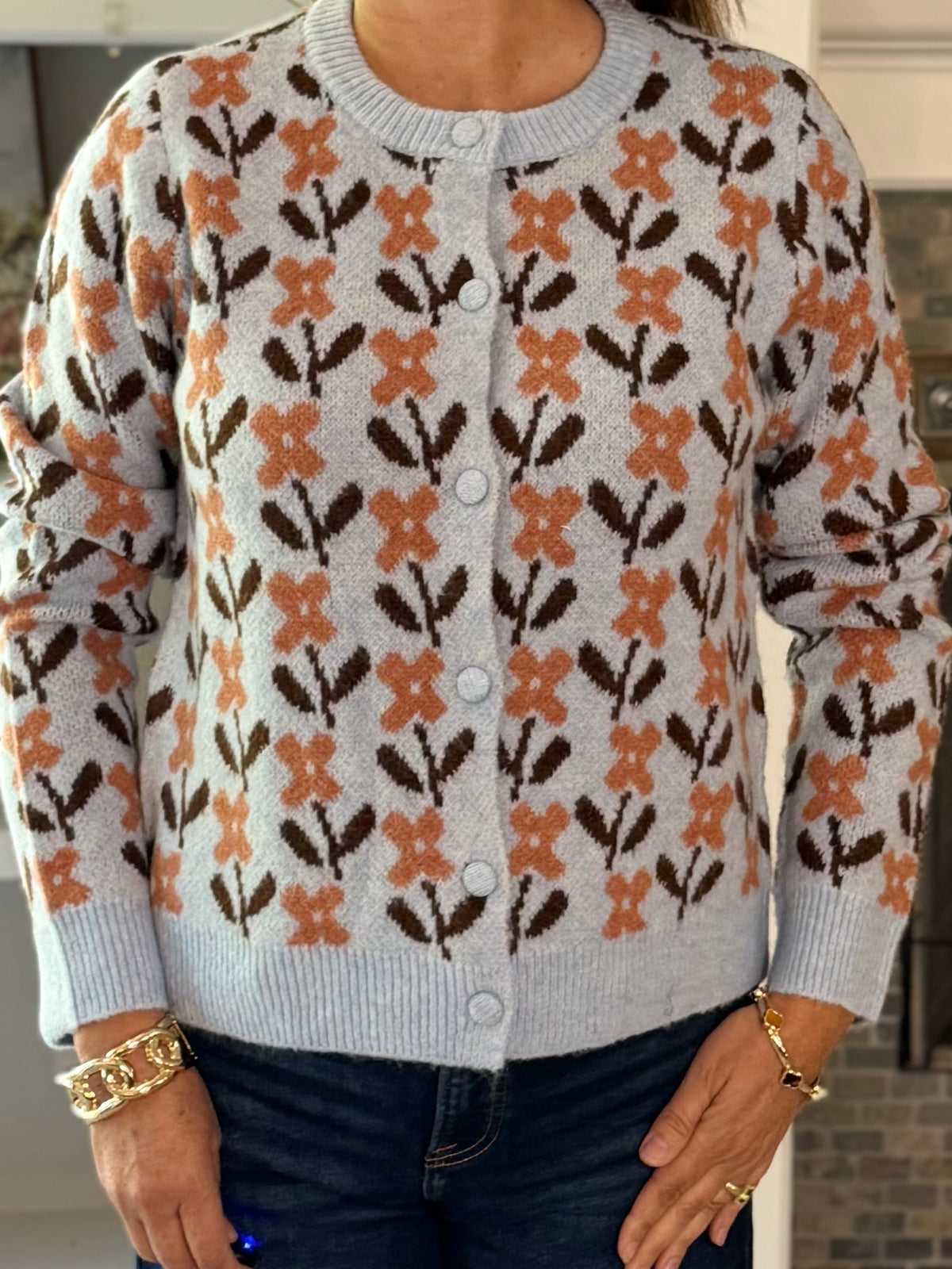 All Smiles Floral Cardigan