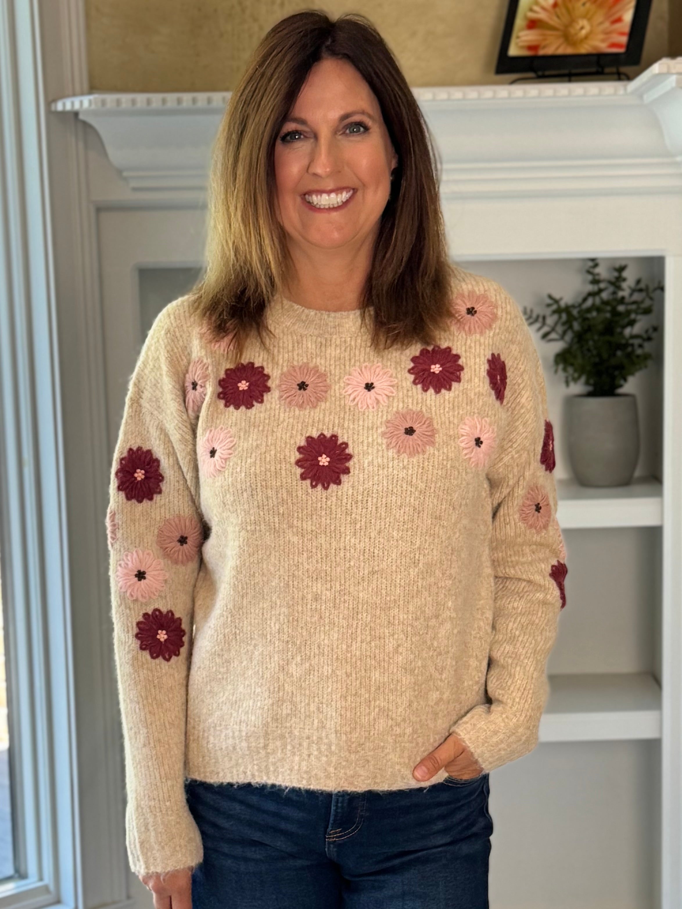Tranquil Floral Sweater