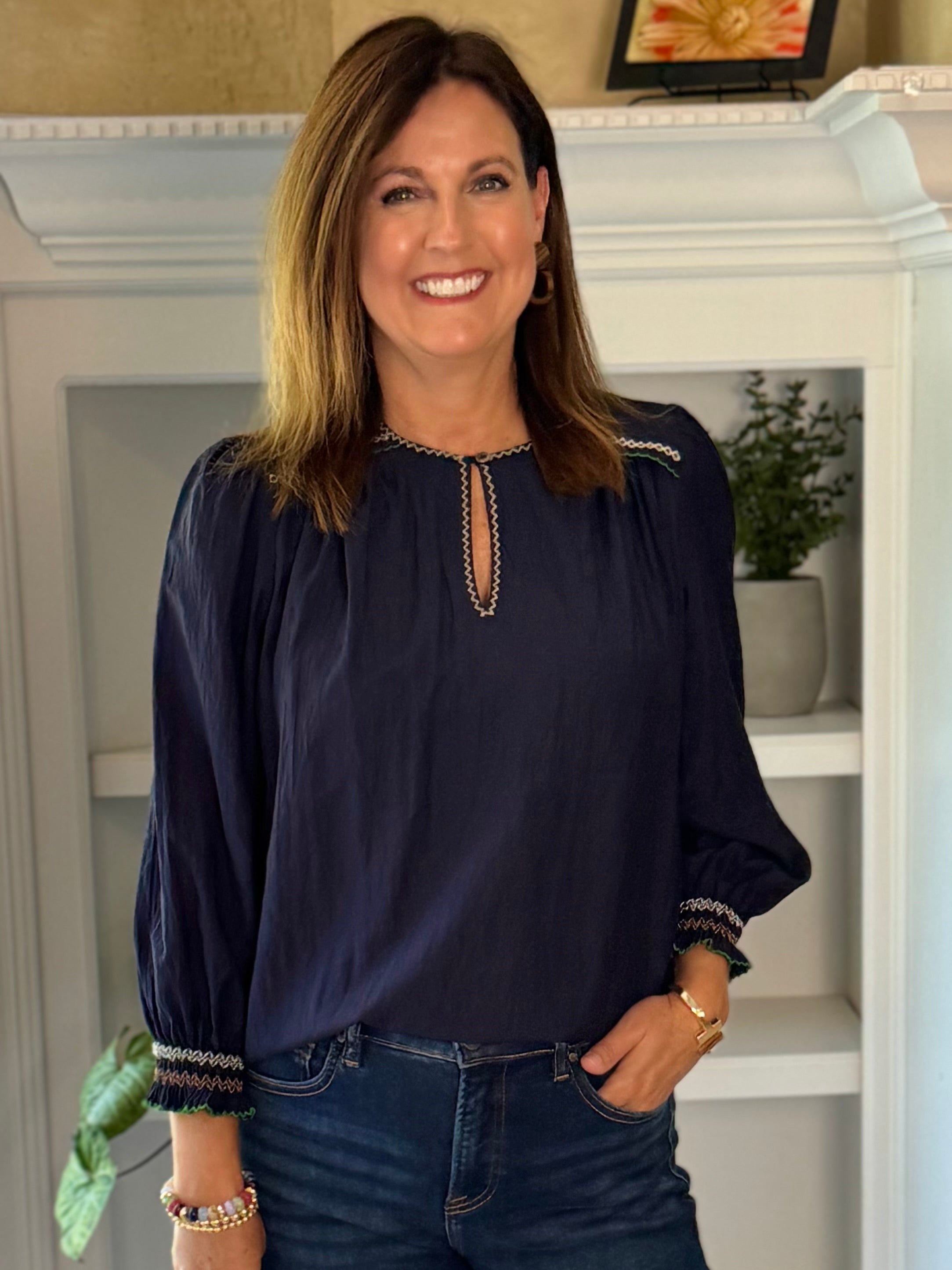 Current Air Stitched Elegance Blouse