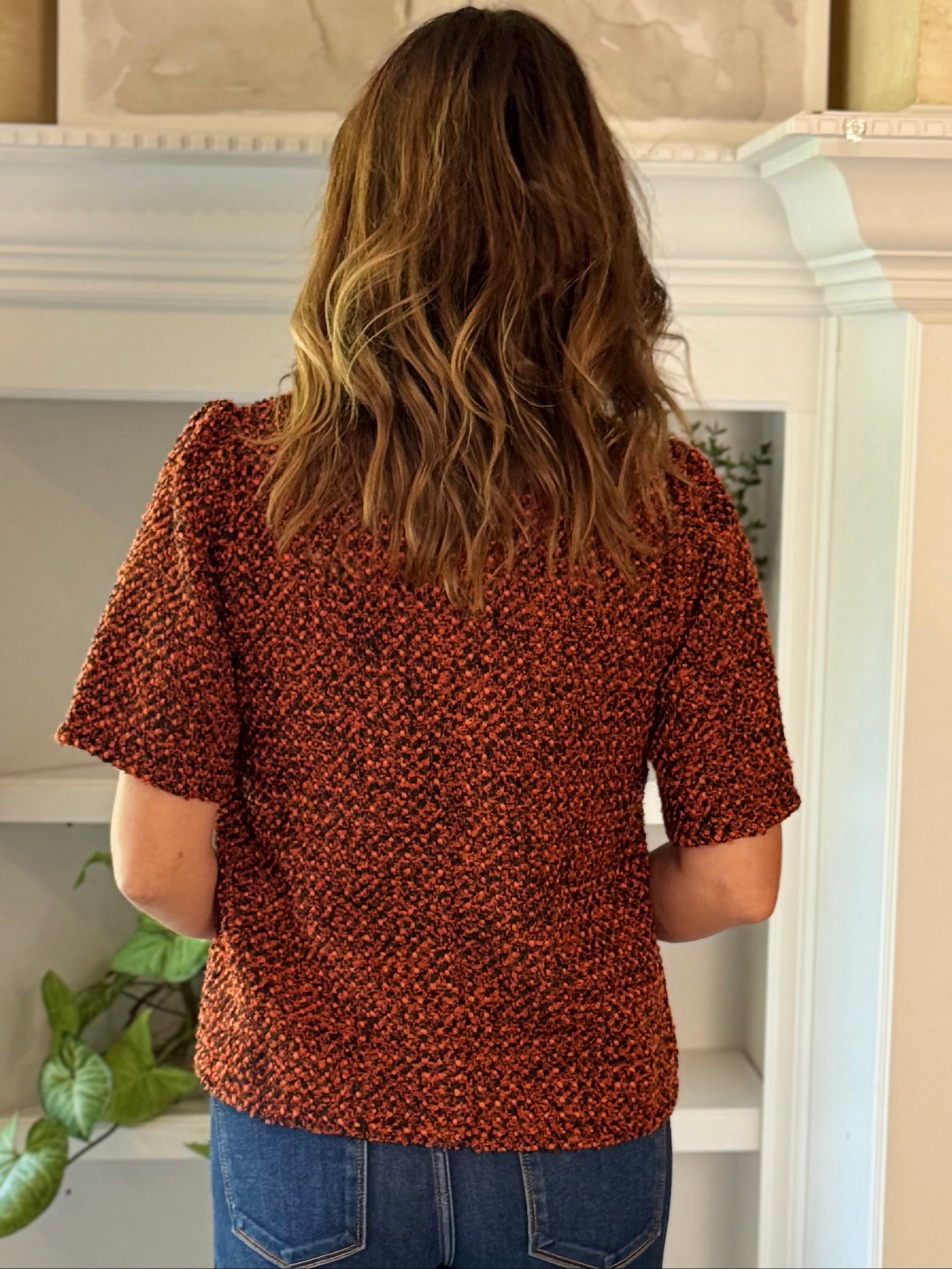 Tweed Perspective Top