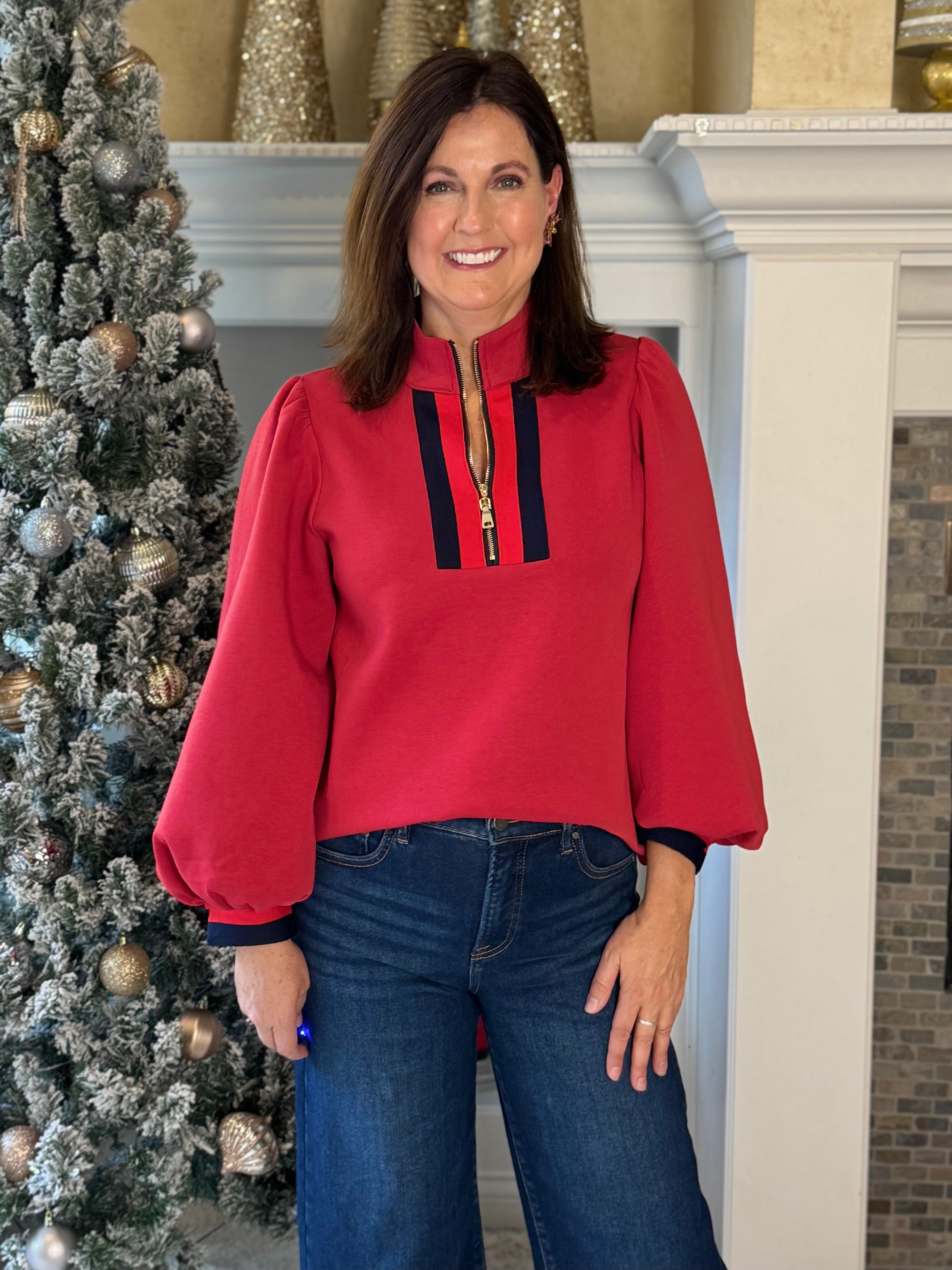 Crimson Icon Contrast Top