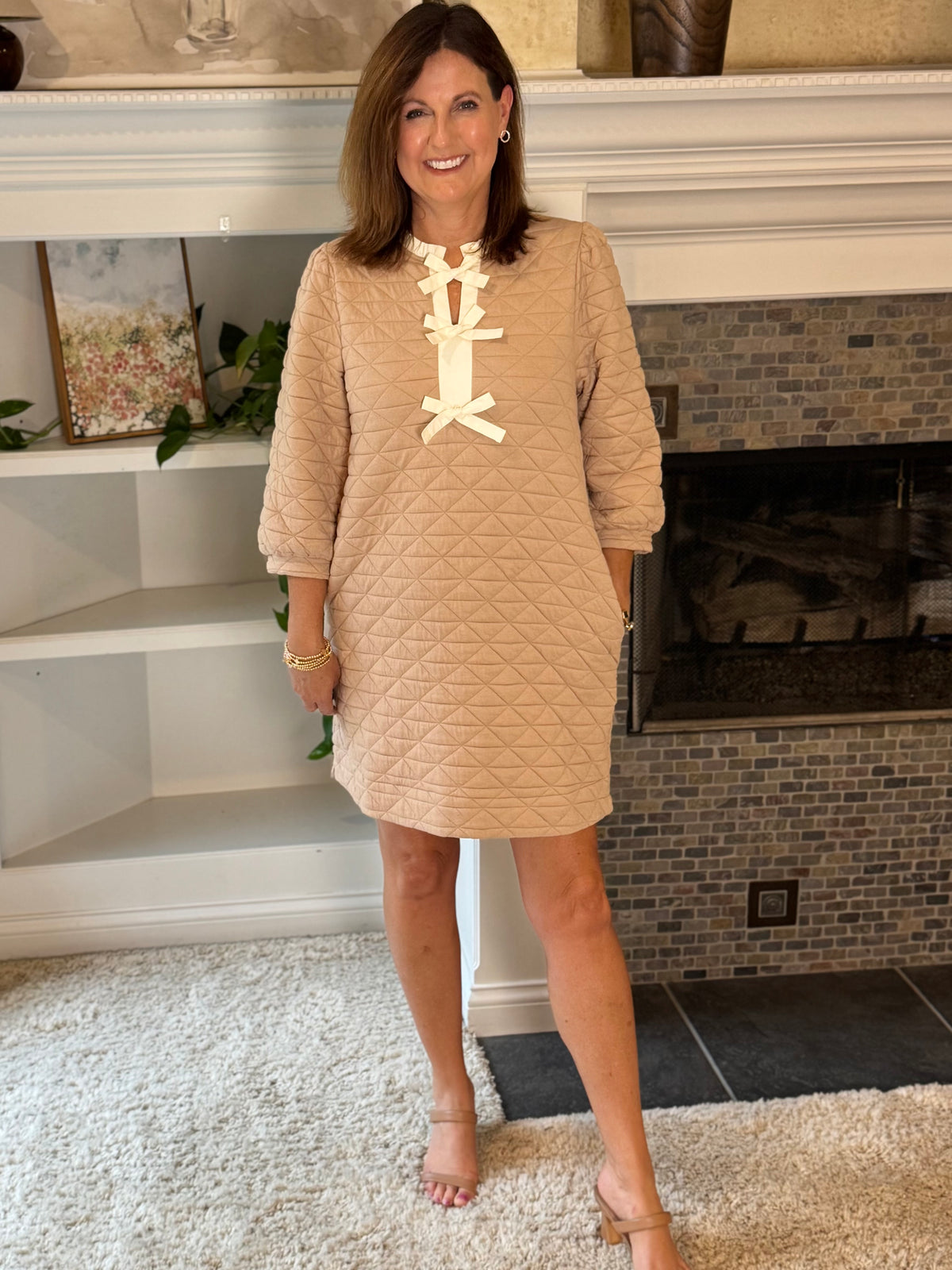 Take a Bow Quilted Dress