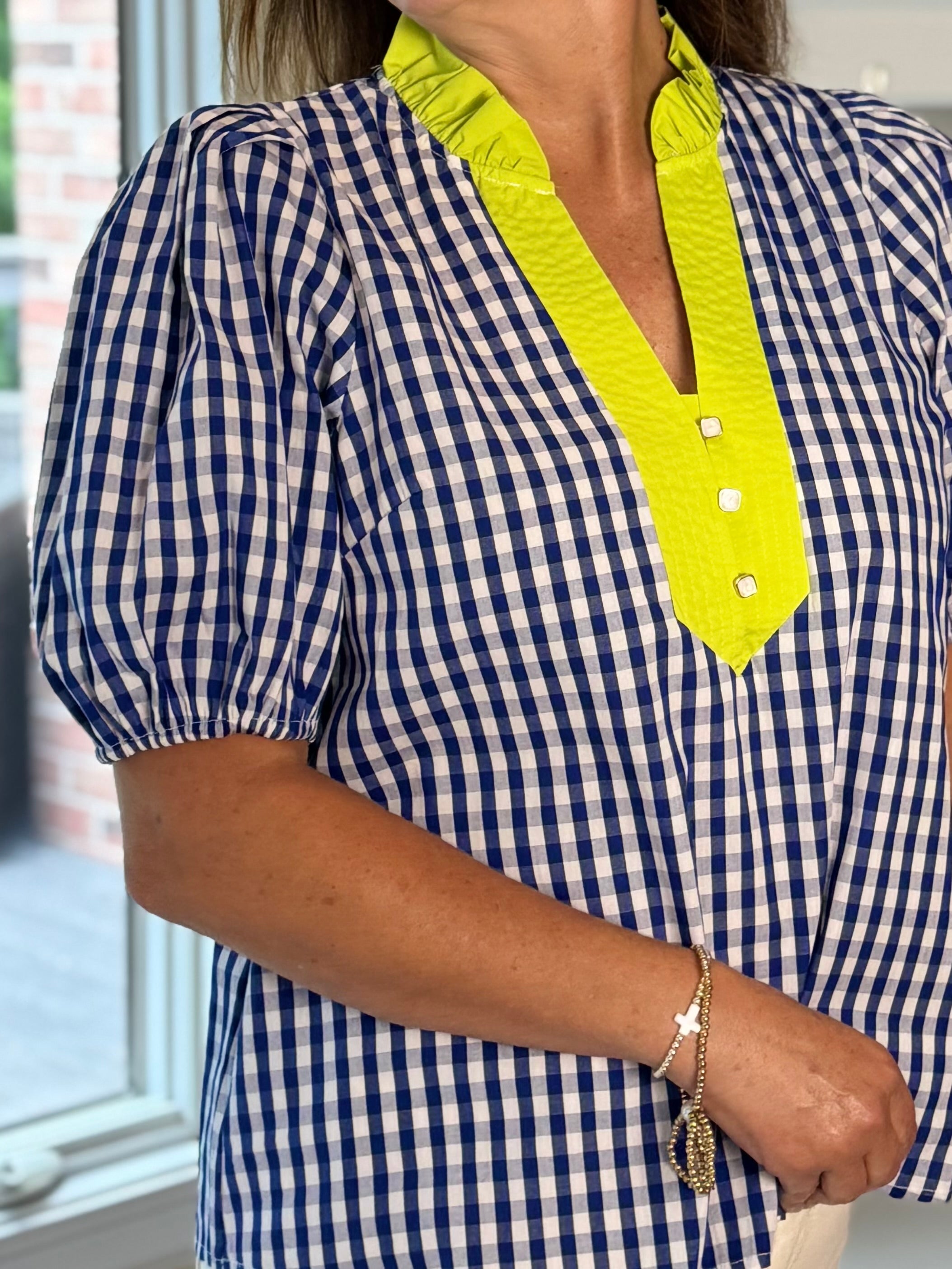 Color Pop Gingham Top