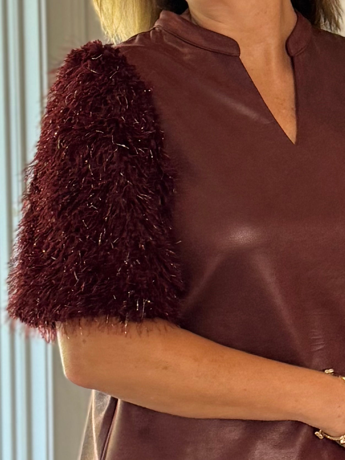 Steal the Scene Fringe Sleeve Top