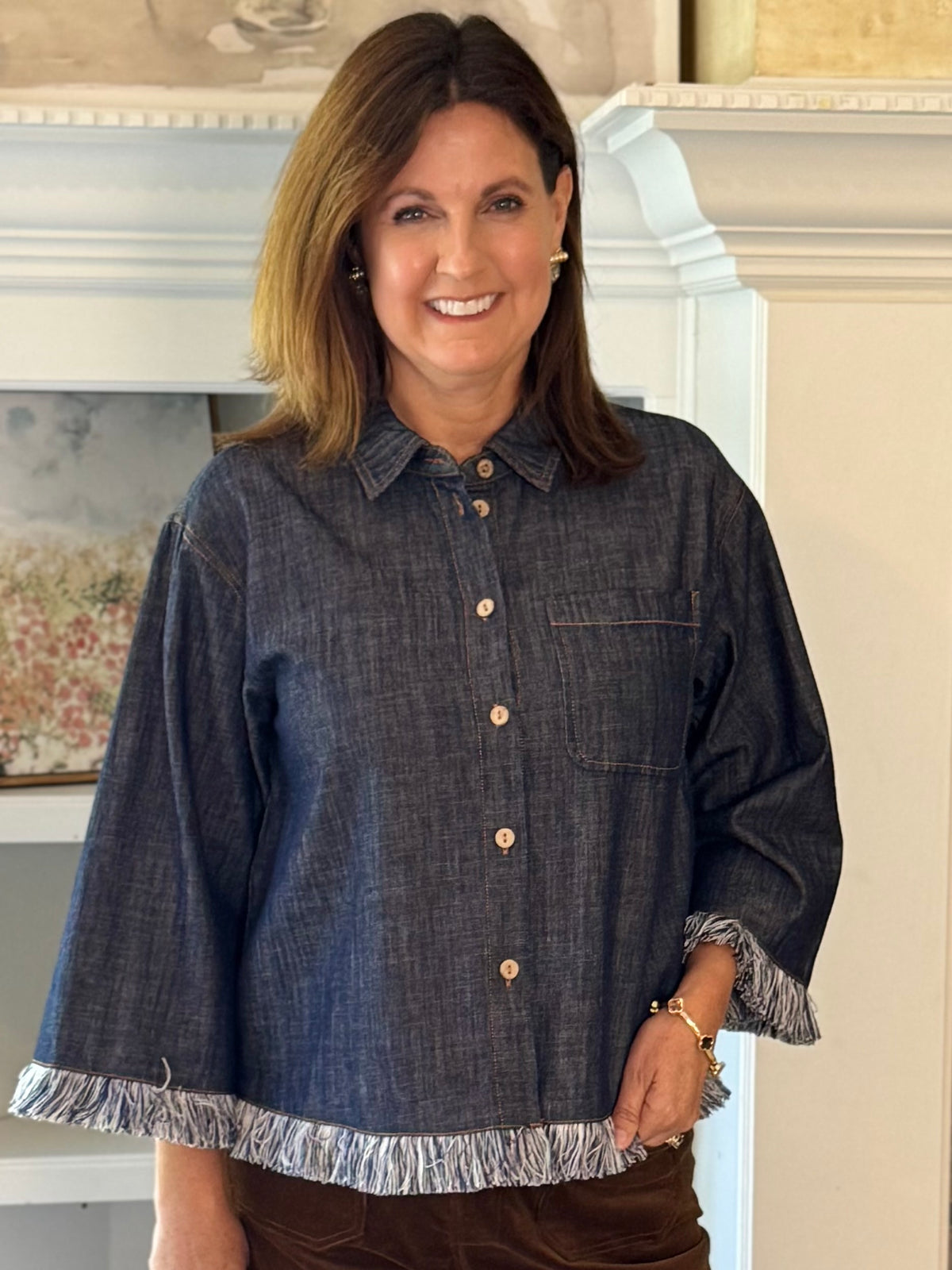 Fringe & Fabulous Denim Top