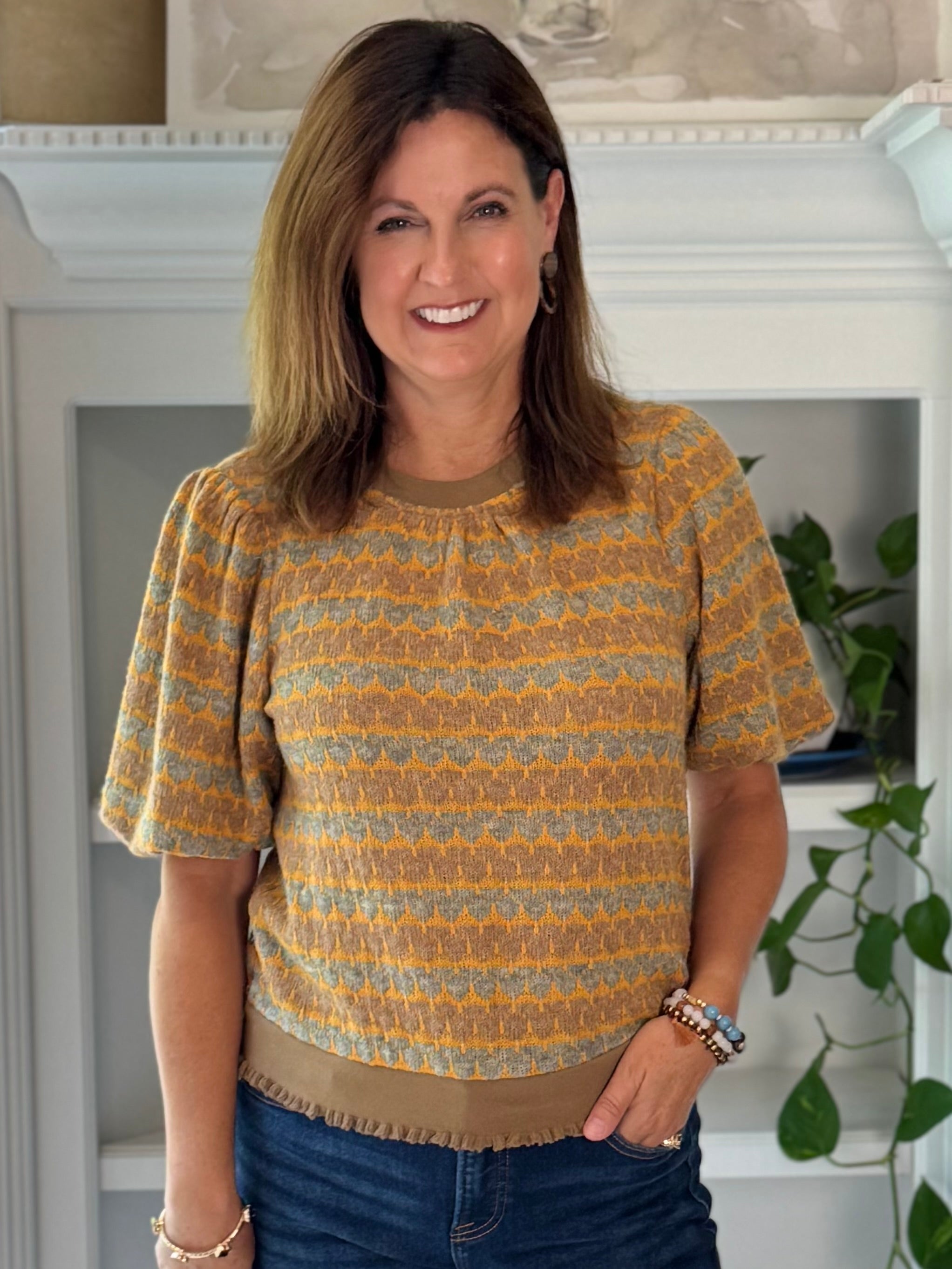 Honeycomb Knit Top