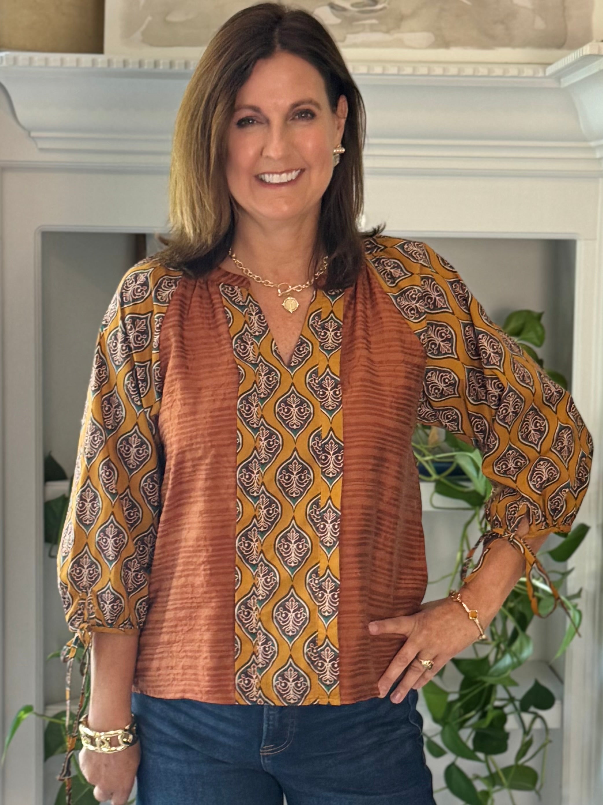 Autumn Medley Print Top