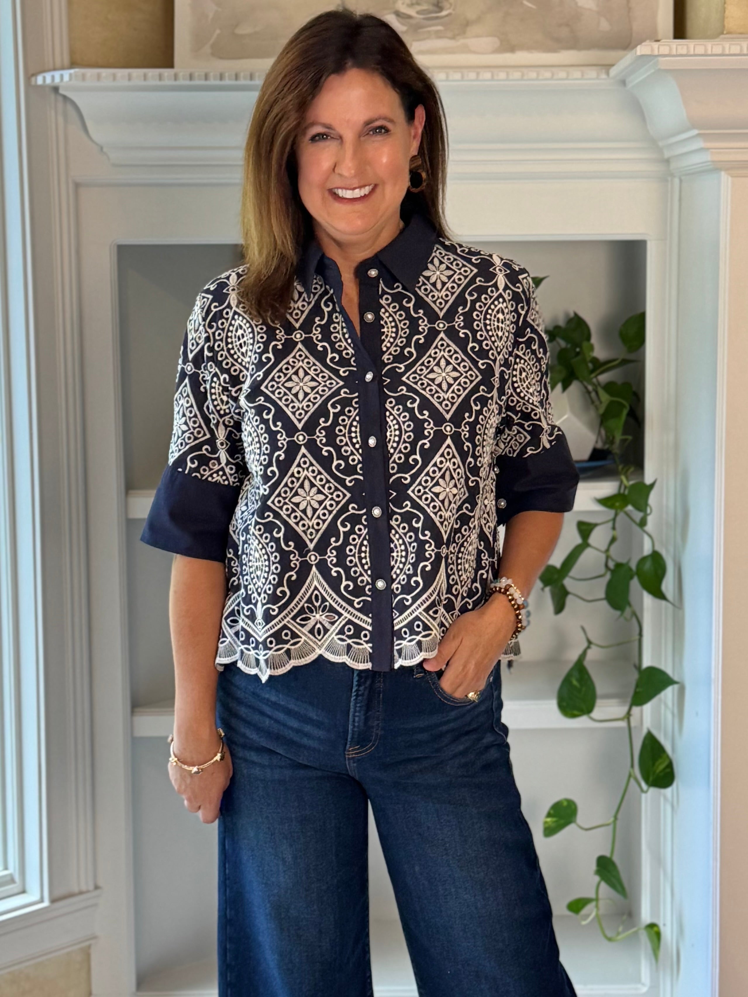 Moroccan Nights Embroidered Top