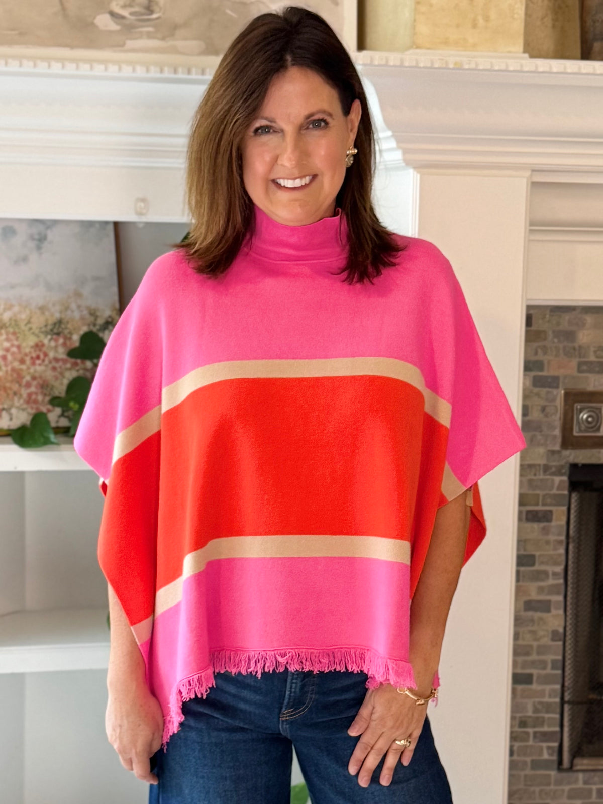 THML Happy Together Poncho - Pink