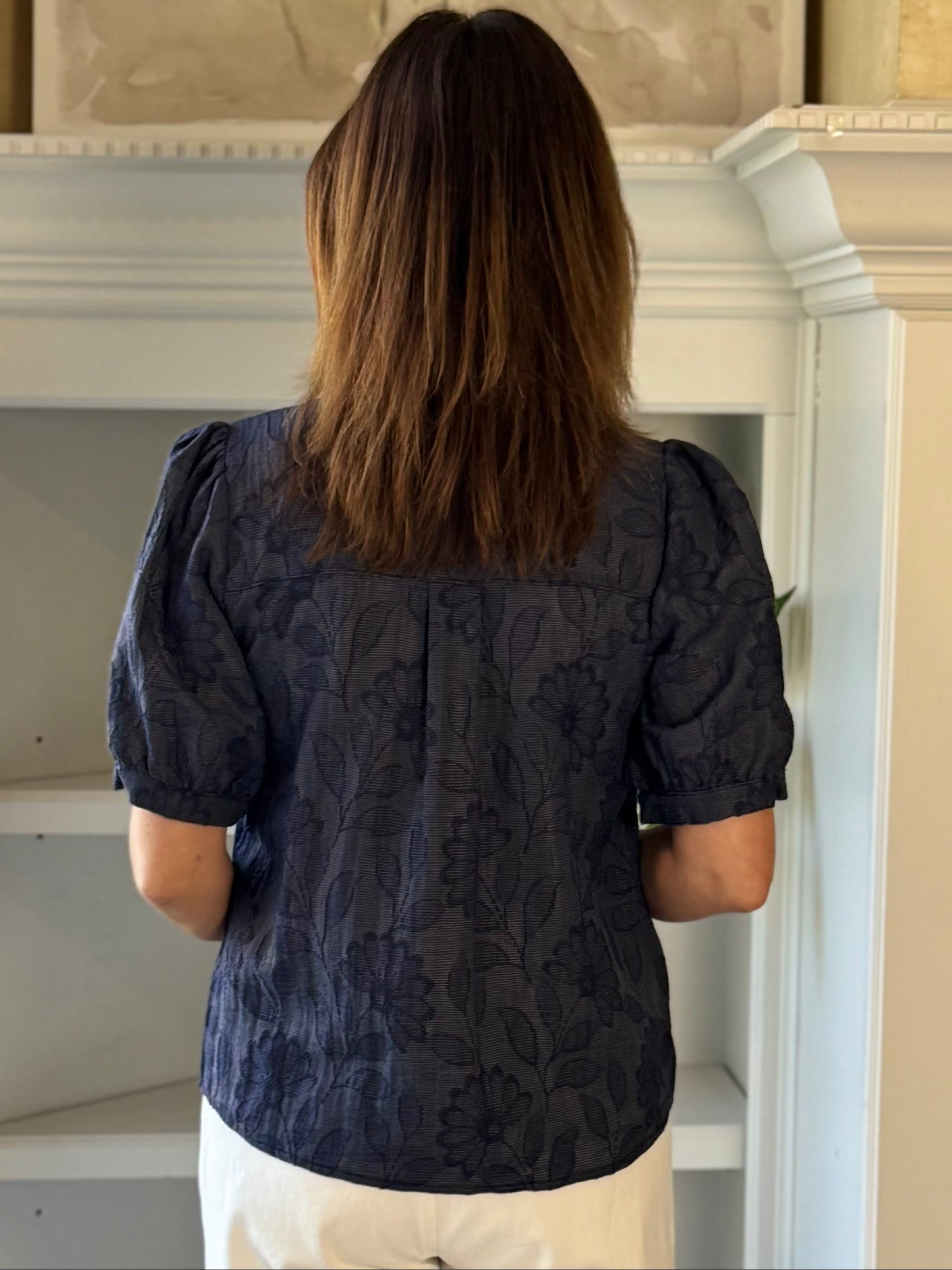 Midnight Textured Blouse