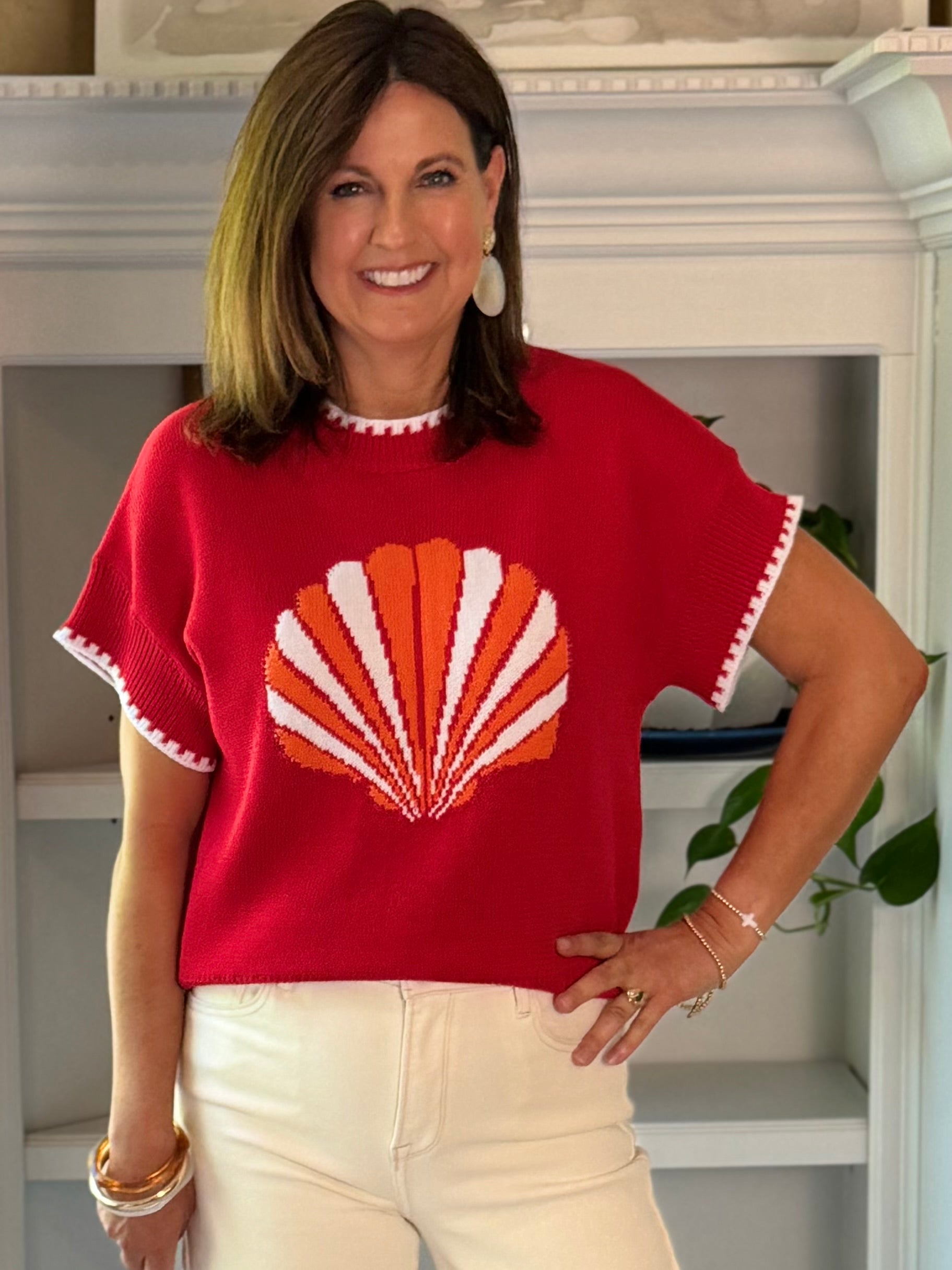 Seaside Shell Knit Top