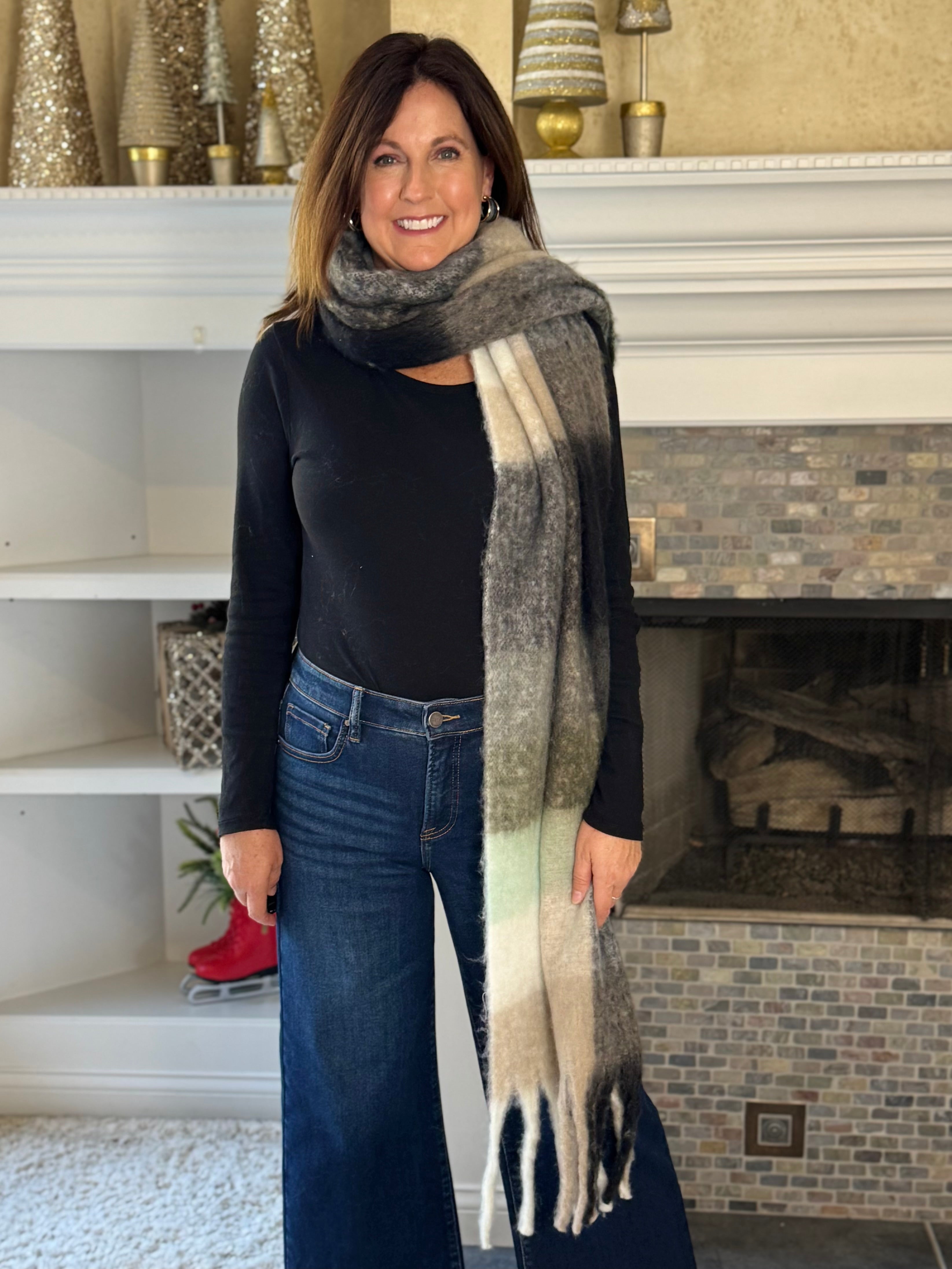 Cozy Blanket Scarf - Light Blue