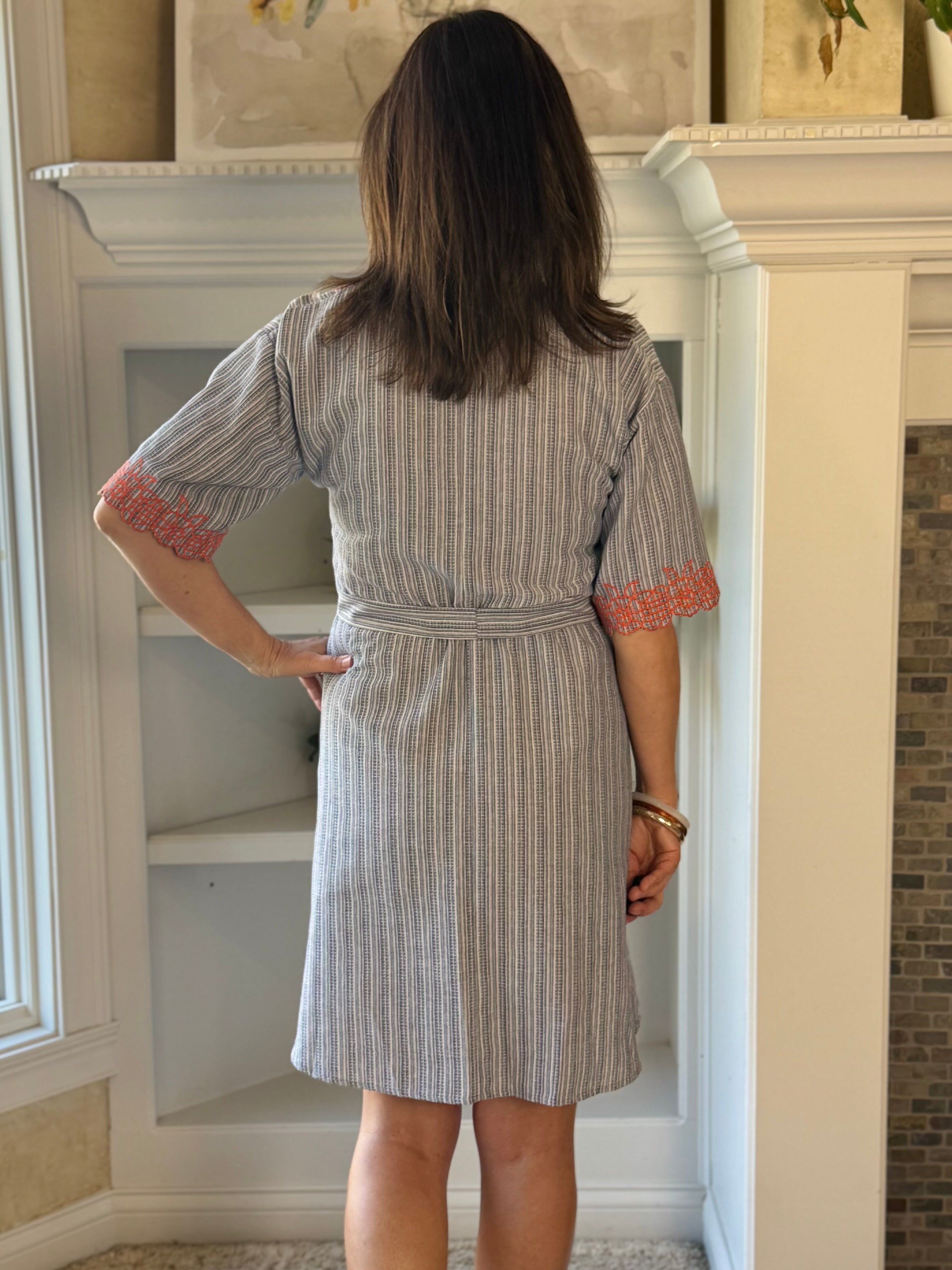 Radiant Striped Tie-Waist Dress